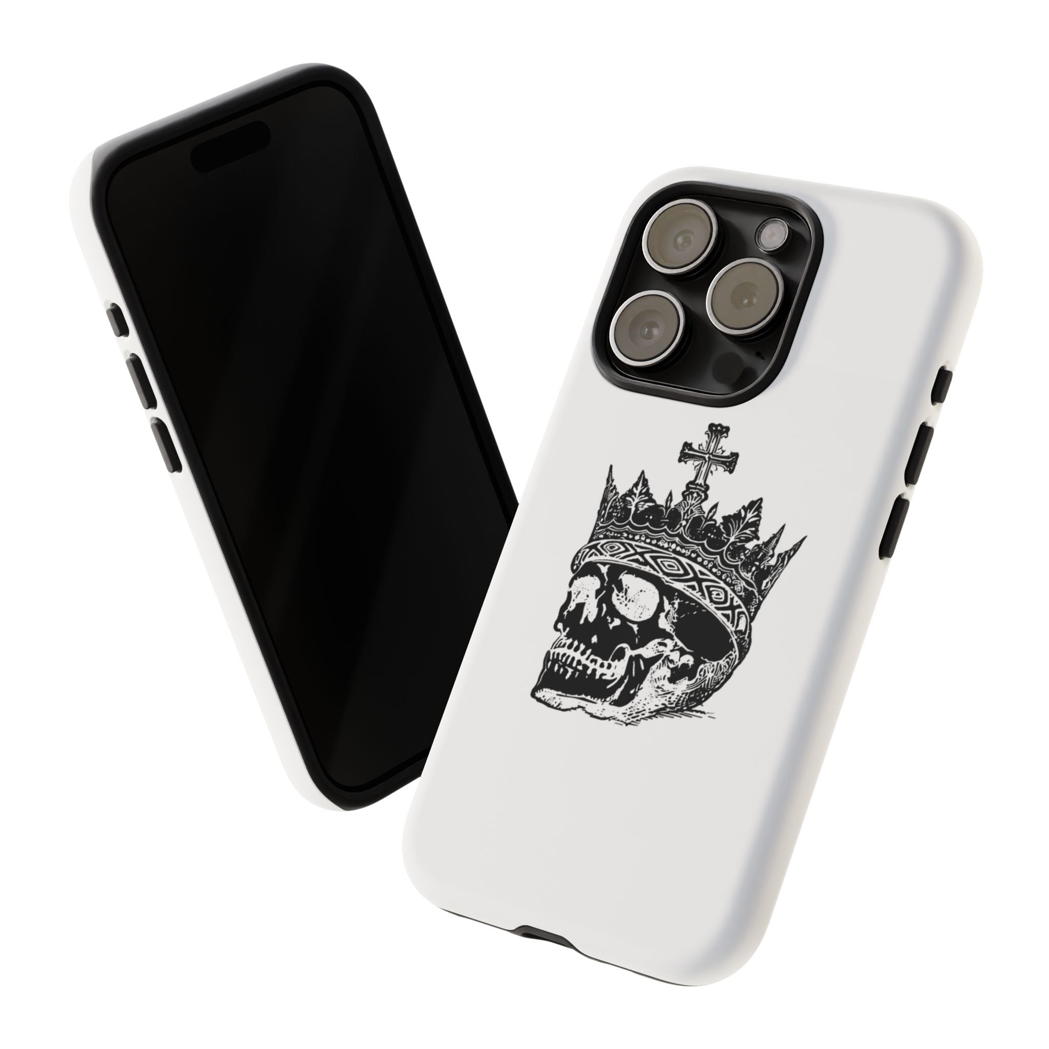 Skull King Phone Case – Gothic Crowned Skull Tough Case