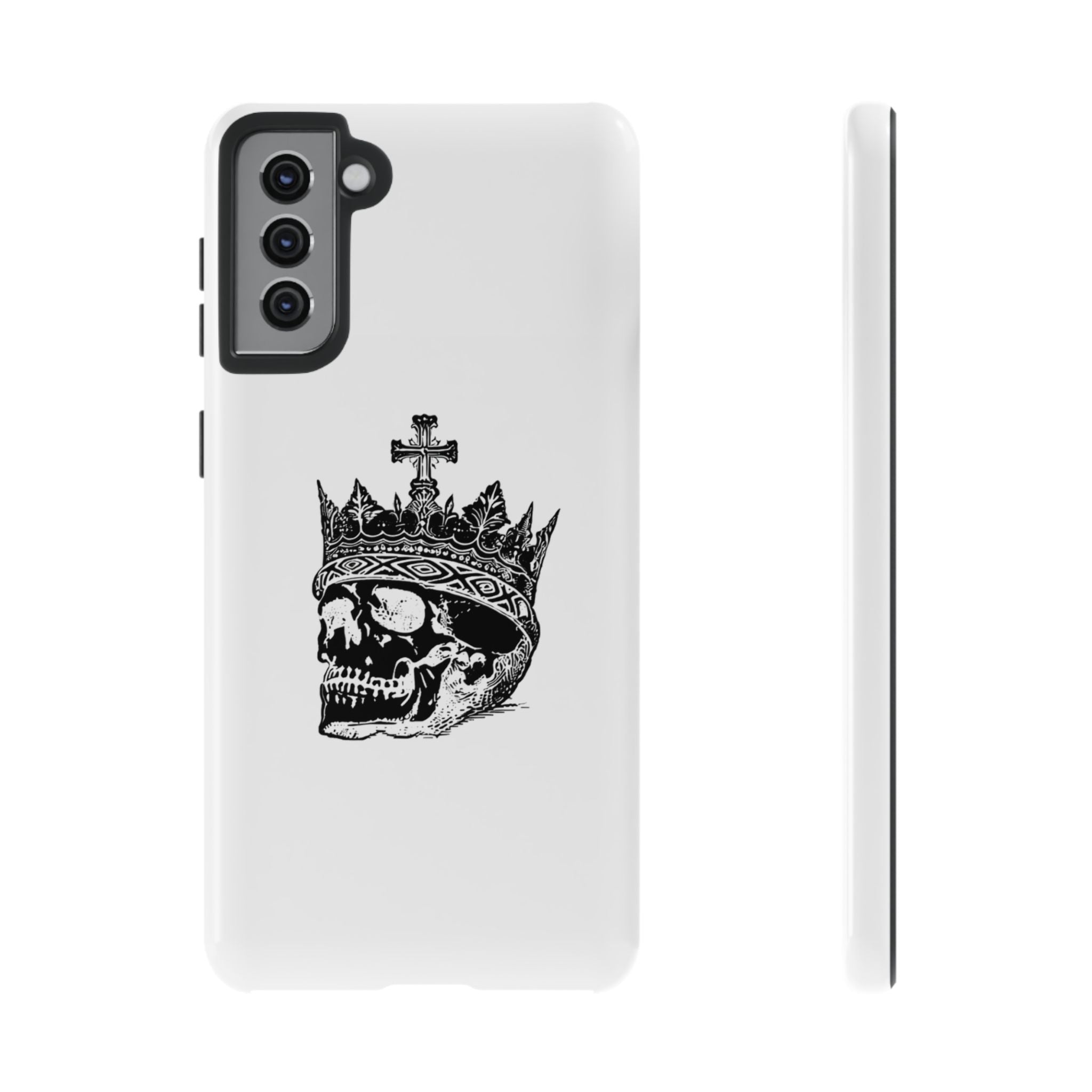 Skull King Phone Case – Gothic Crowned Skull Tough Case