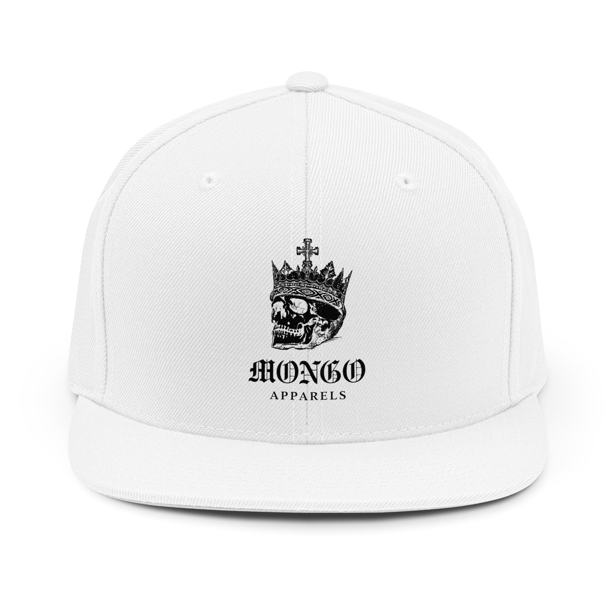 Skull Crown Snapback Hat — MONGO Apparel Embroidered Cap