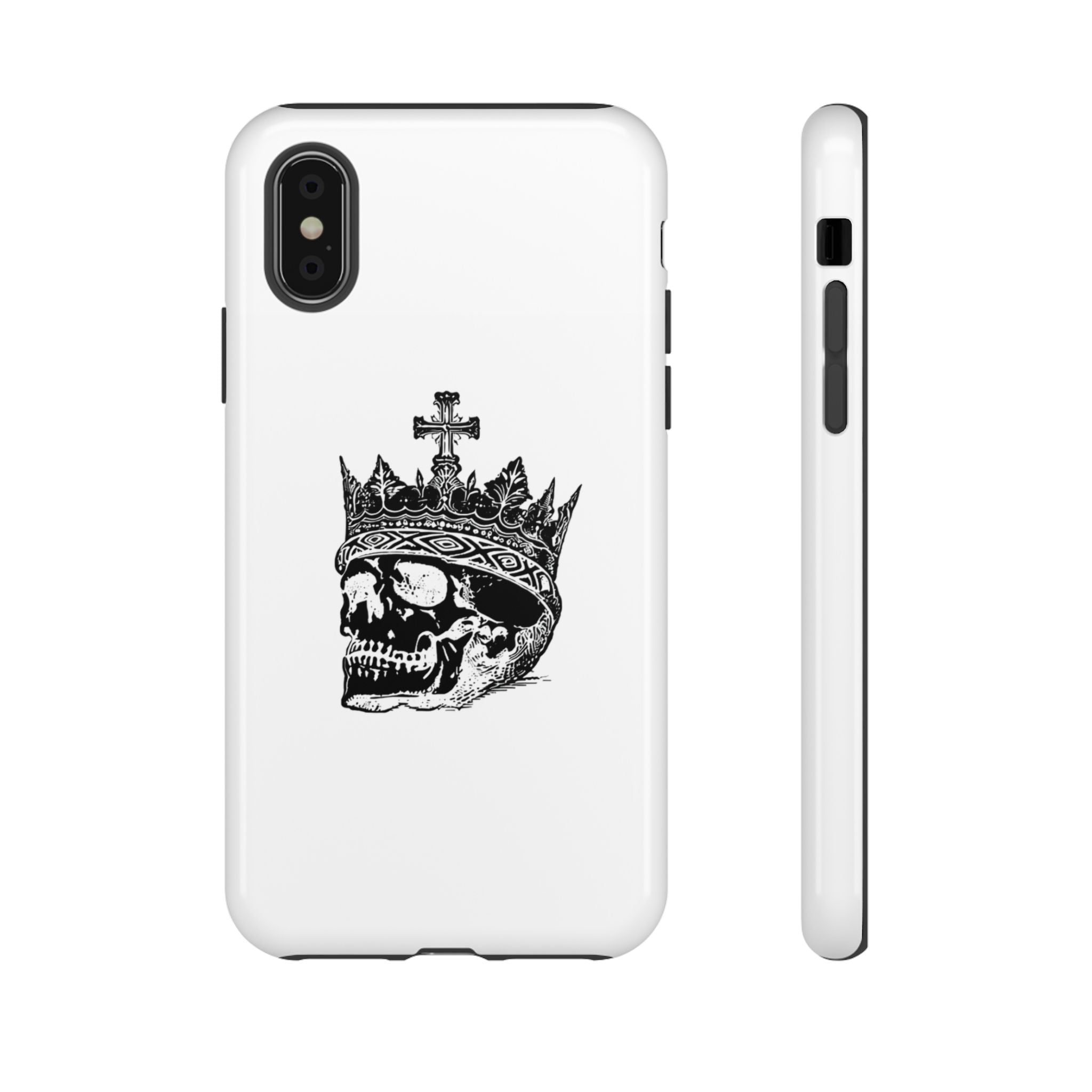 Skull King Phone Case – Gothic Crowned Skull Tough Case