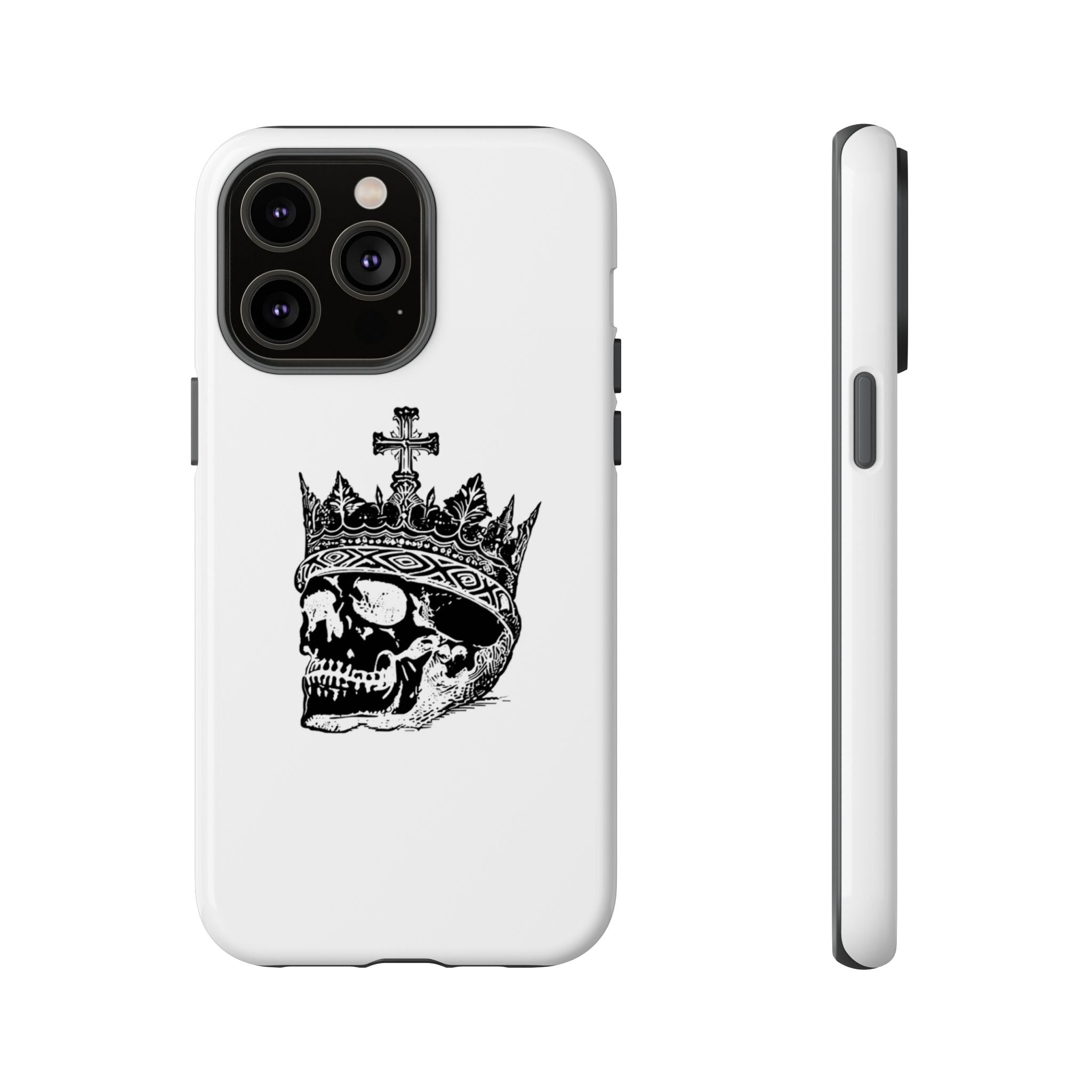 Skull King Phone Case – Gothic Crowned Skull Tough Case