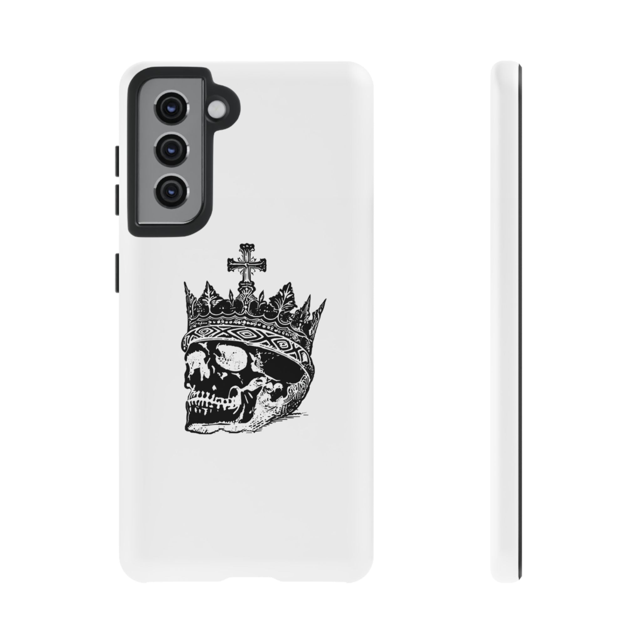 Skull King Phone Case – Gothic Crowned Skull Tough Case