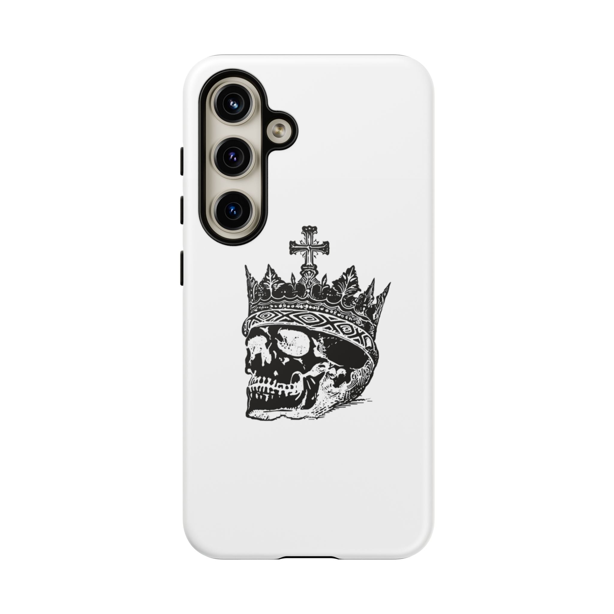 Skull King Phone Case – Gothic Crowned Skull Tough Case