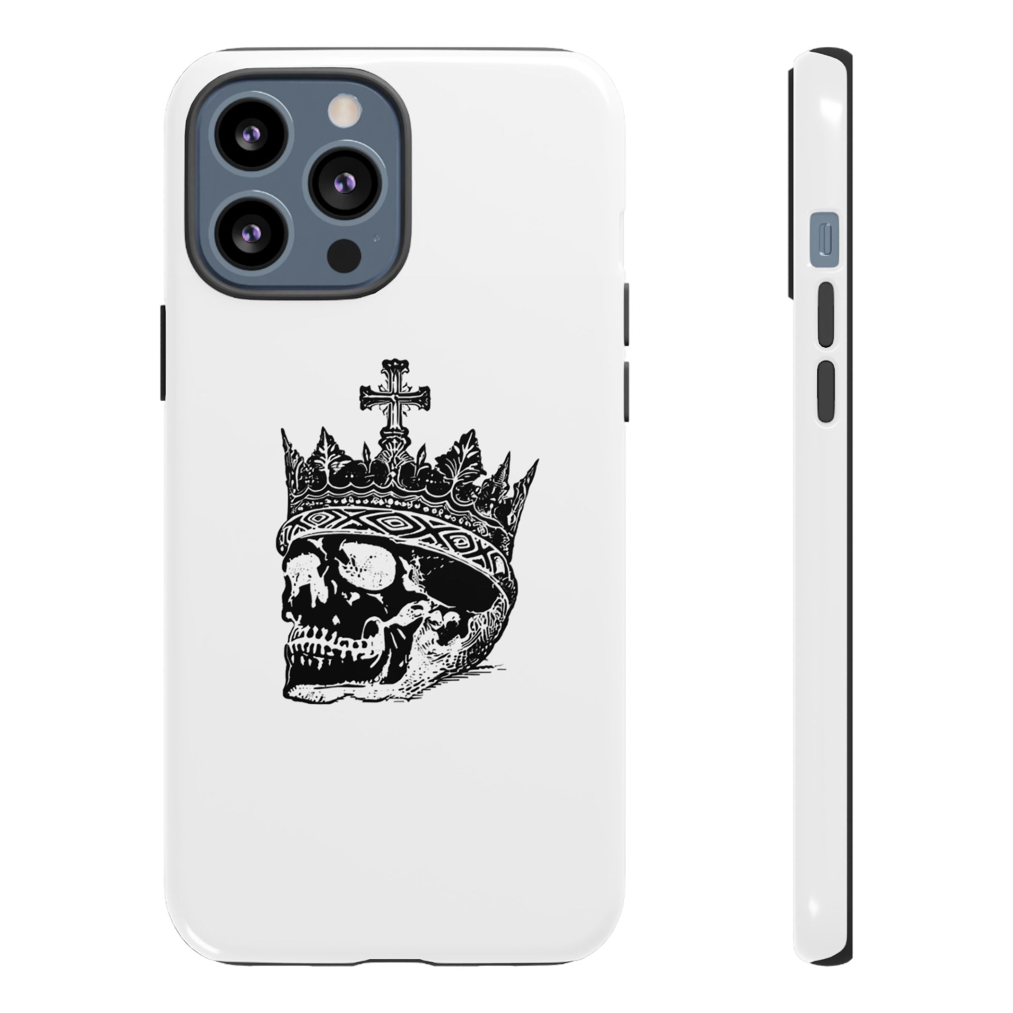 Skull King Phone Case – Gothic Crowned Skull Tough Case