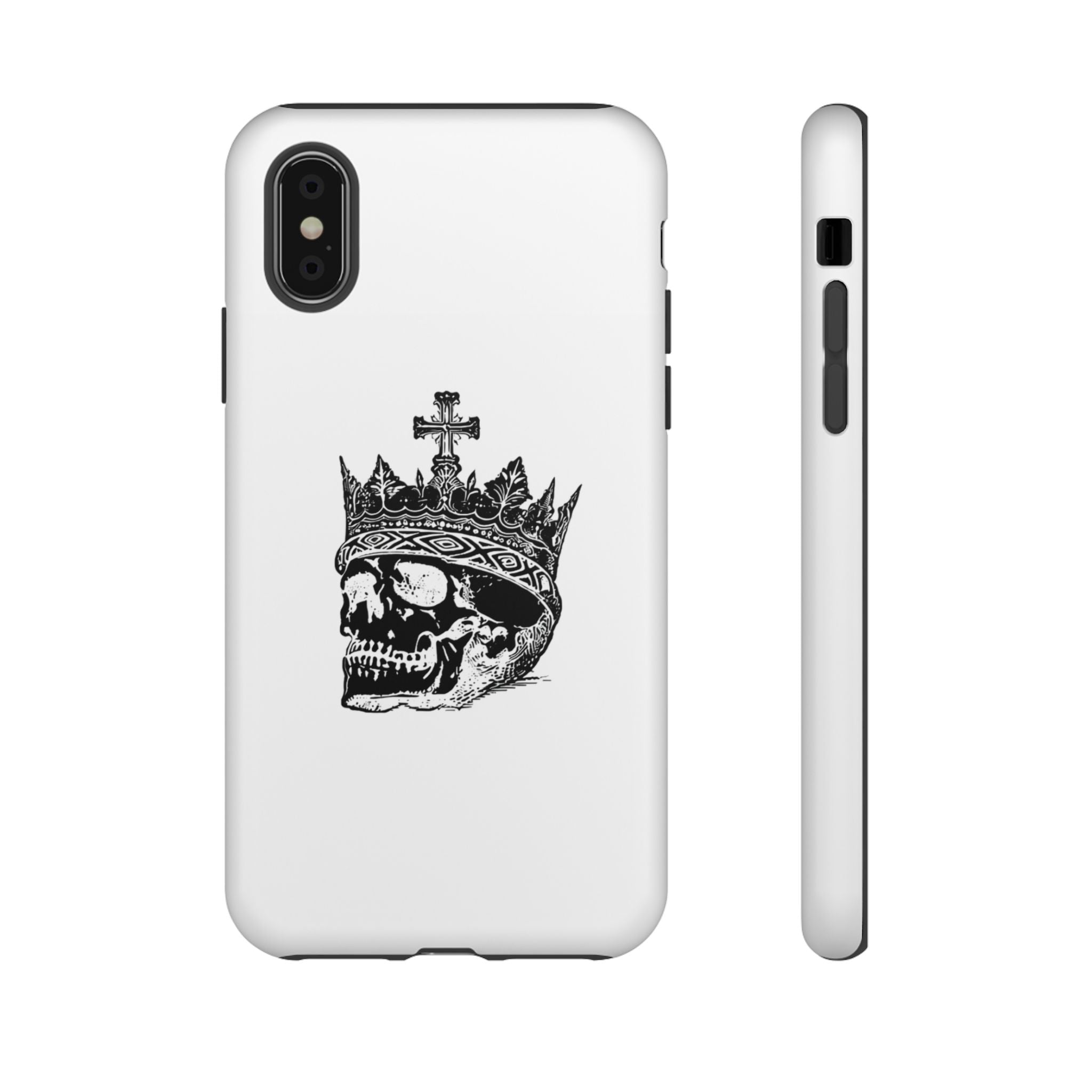 Skull King Phone Case – Gothic Crowned Skull Tough Case