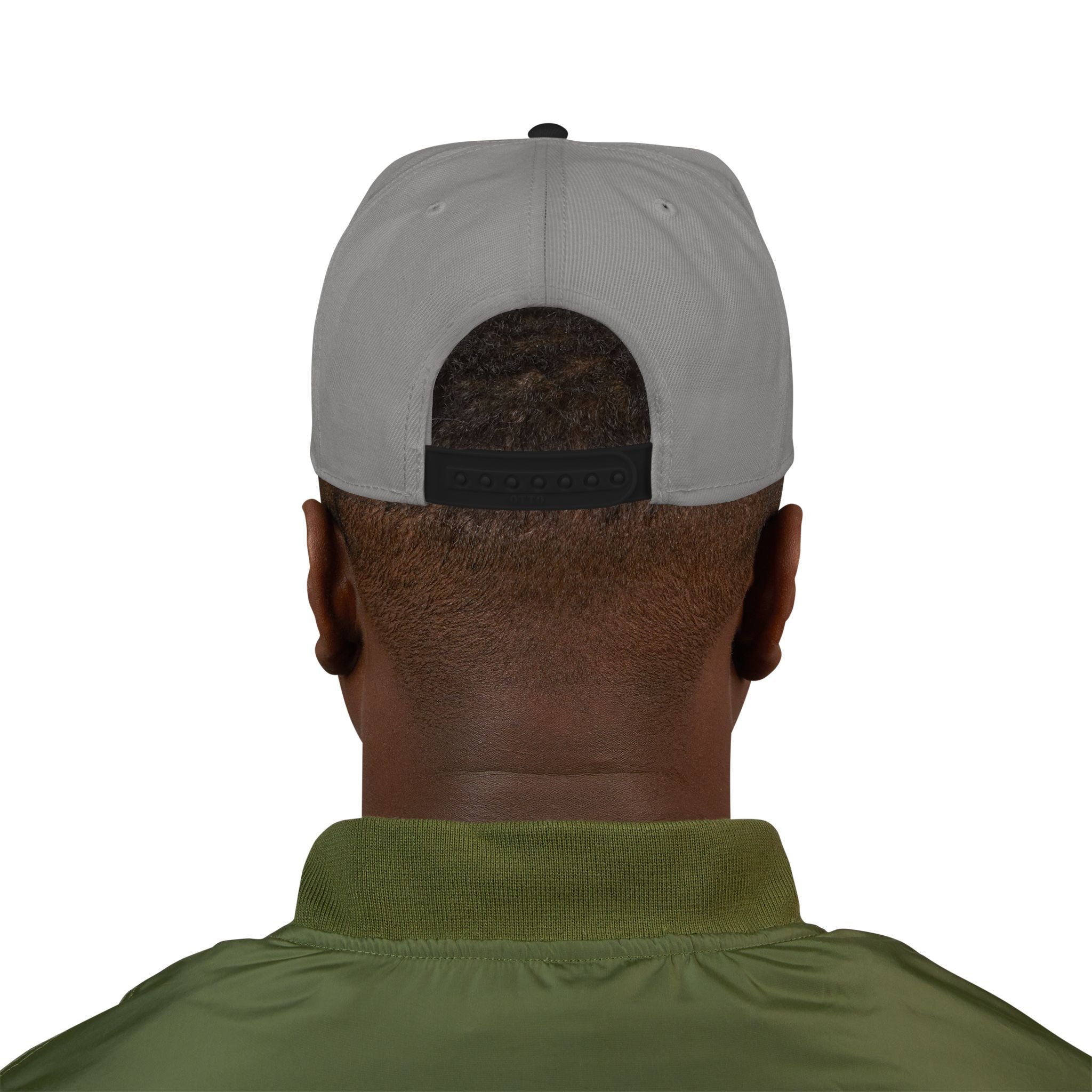 Embroidered Gothic Snapback Hat – Black & Gray Streetwear Cap
