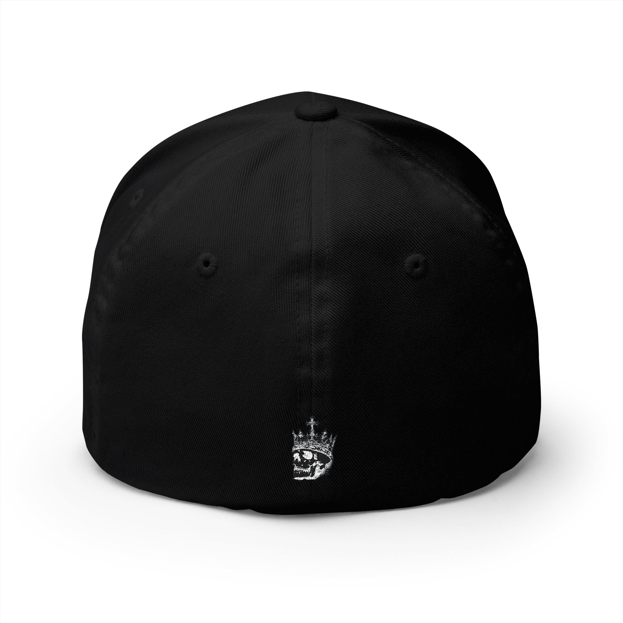 Embroidered 'BROOKLYN' White Structured Cap — Gothic Script Baseball Hat