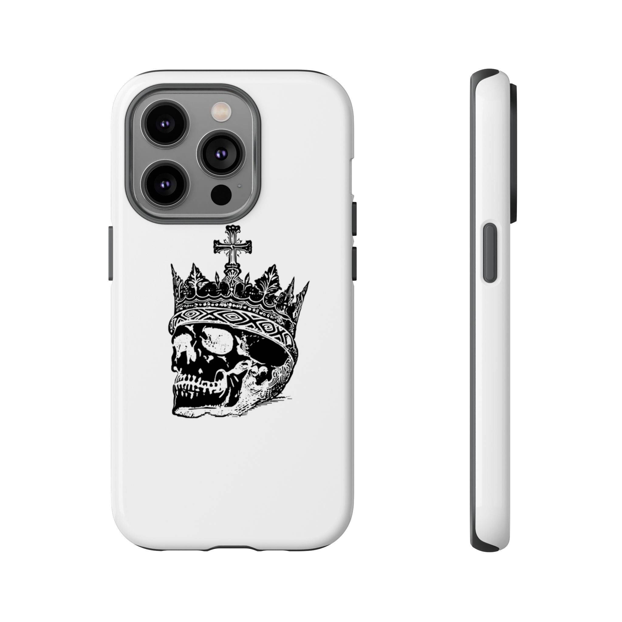Skull King Phone Case – Gothic Crowned Skull Tough Case
