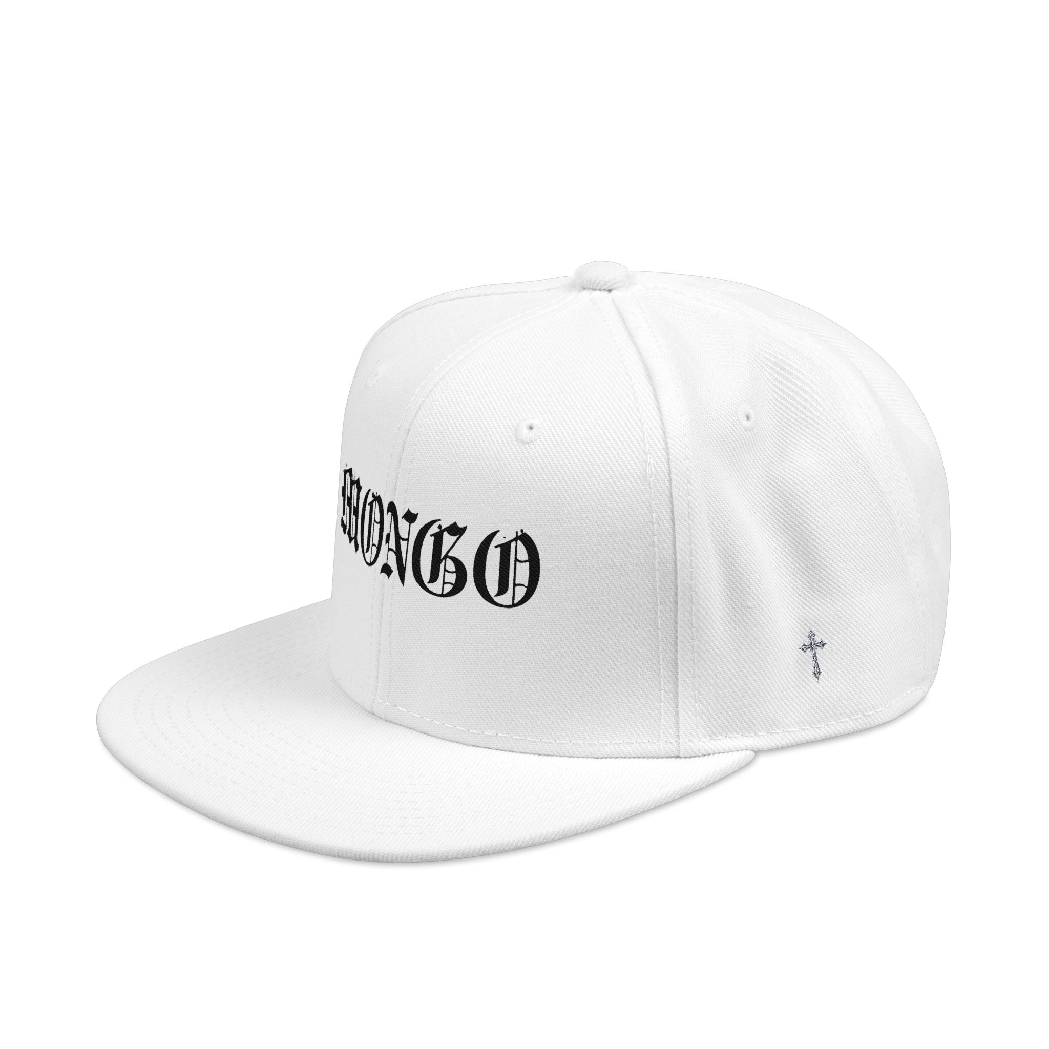 Embroidered Gothic Snapback Hat – Black & Gray Streetwear Cap