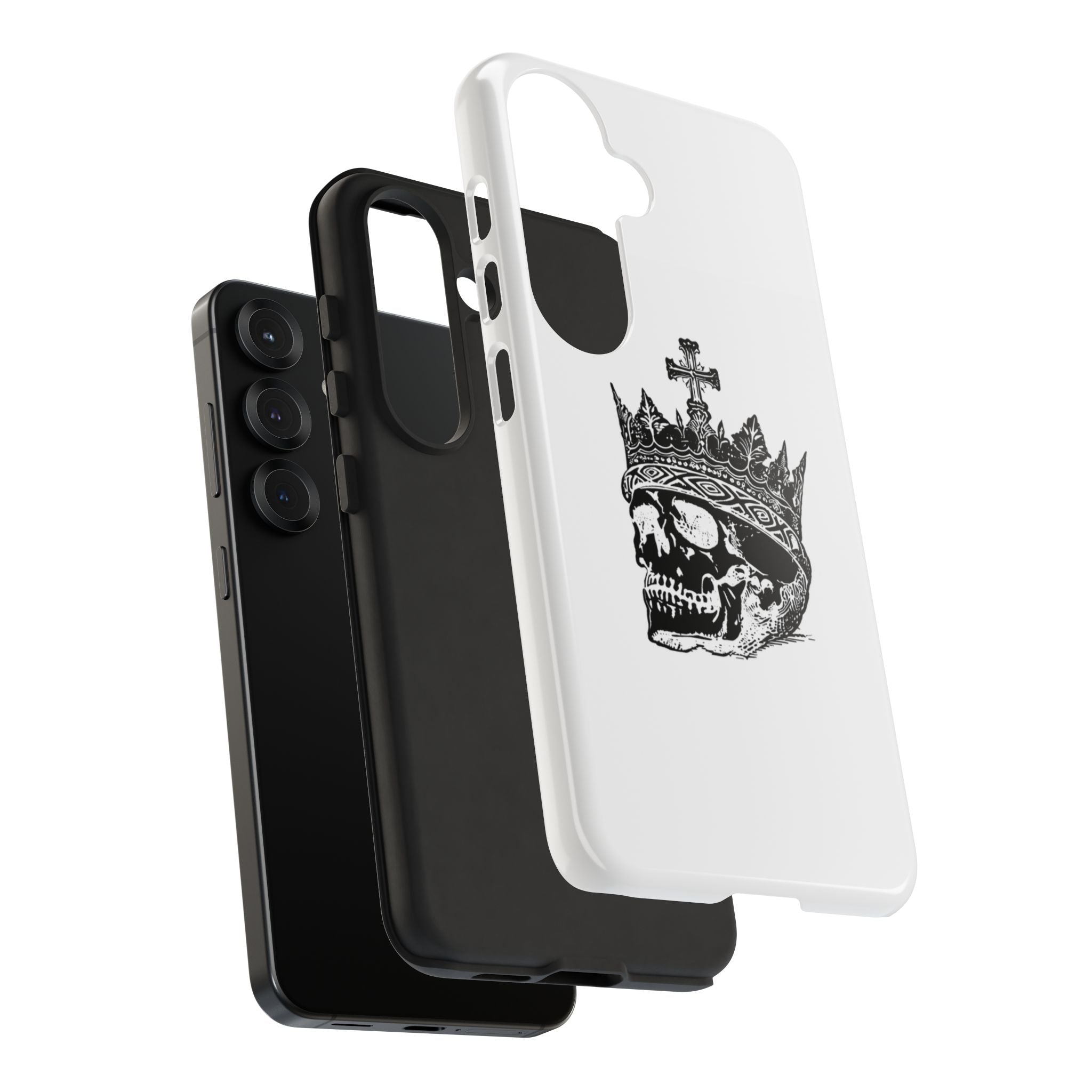 Skull King Phone Case – Gothic Crowned Skull Tough Case