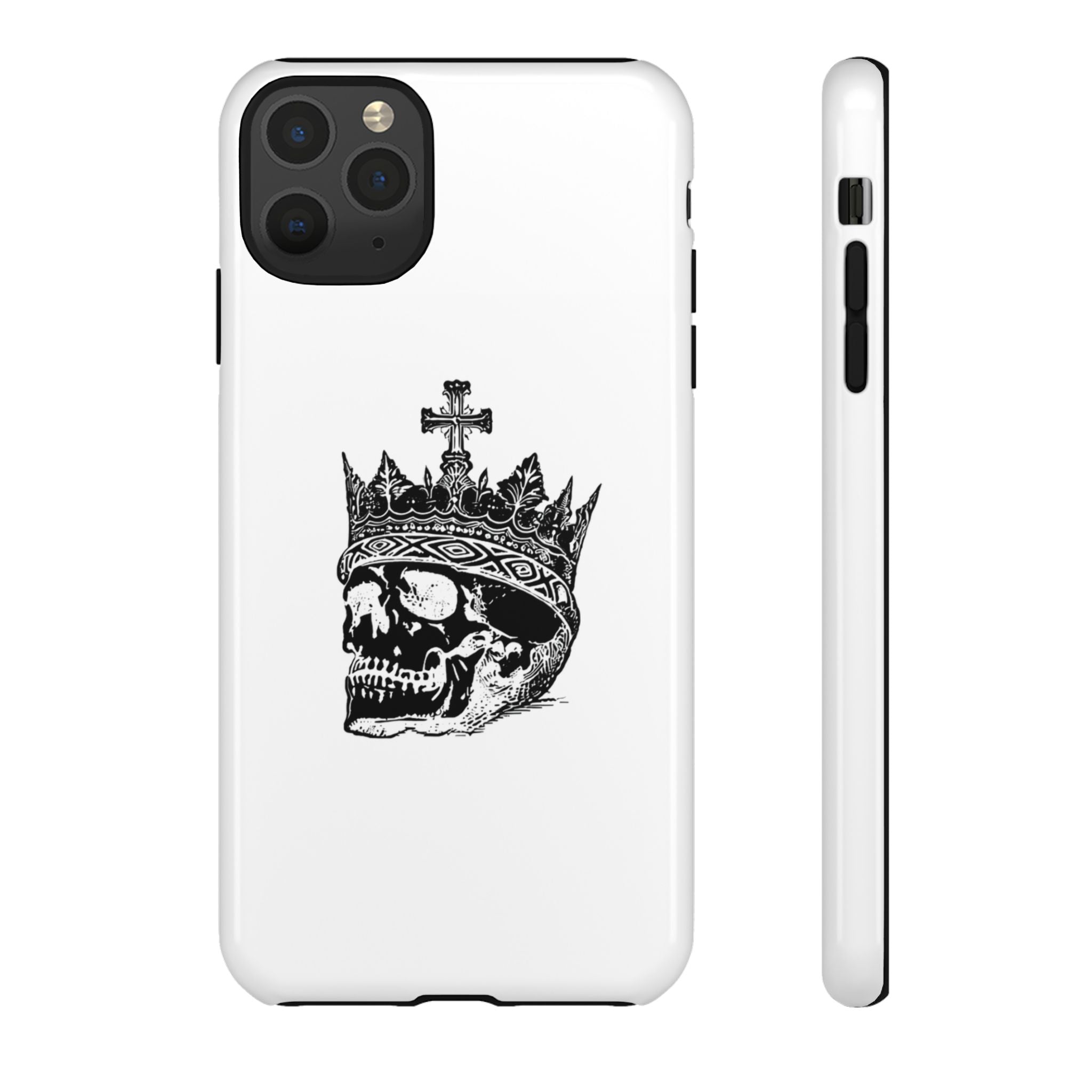 Skull King Phone Case – Gothic Crowned Skull Tough Case