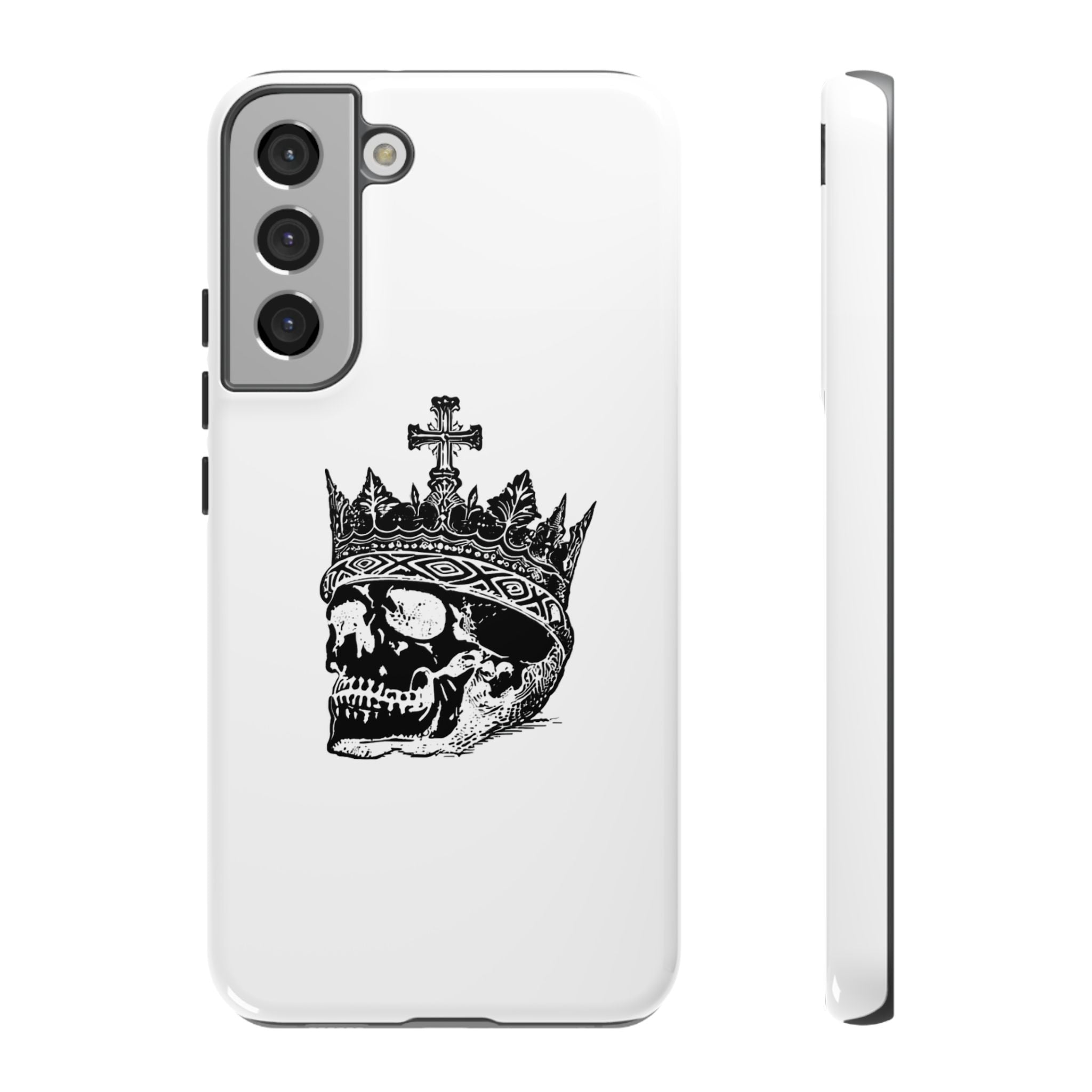 Skull King Phone Case – Gothic Crowned Skull Tough Case