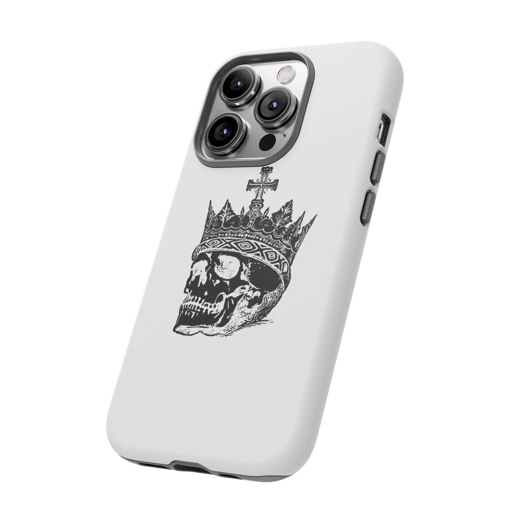Skull King Phone Case – Gothic Crowned Skull Tough Case