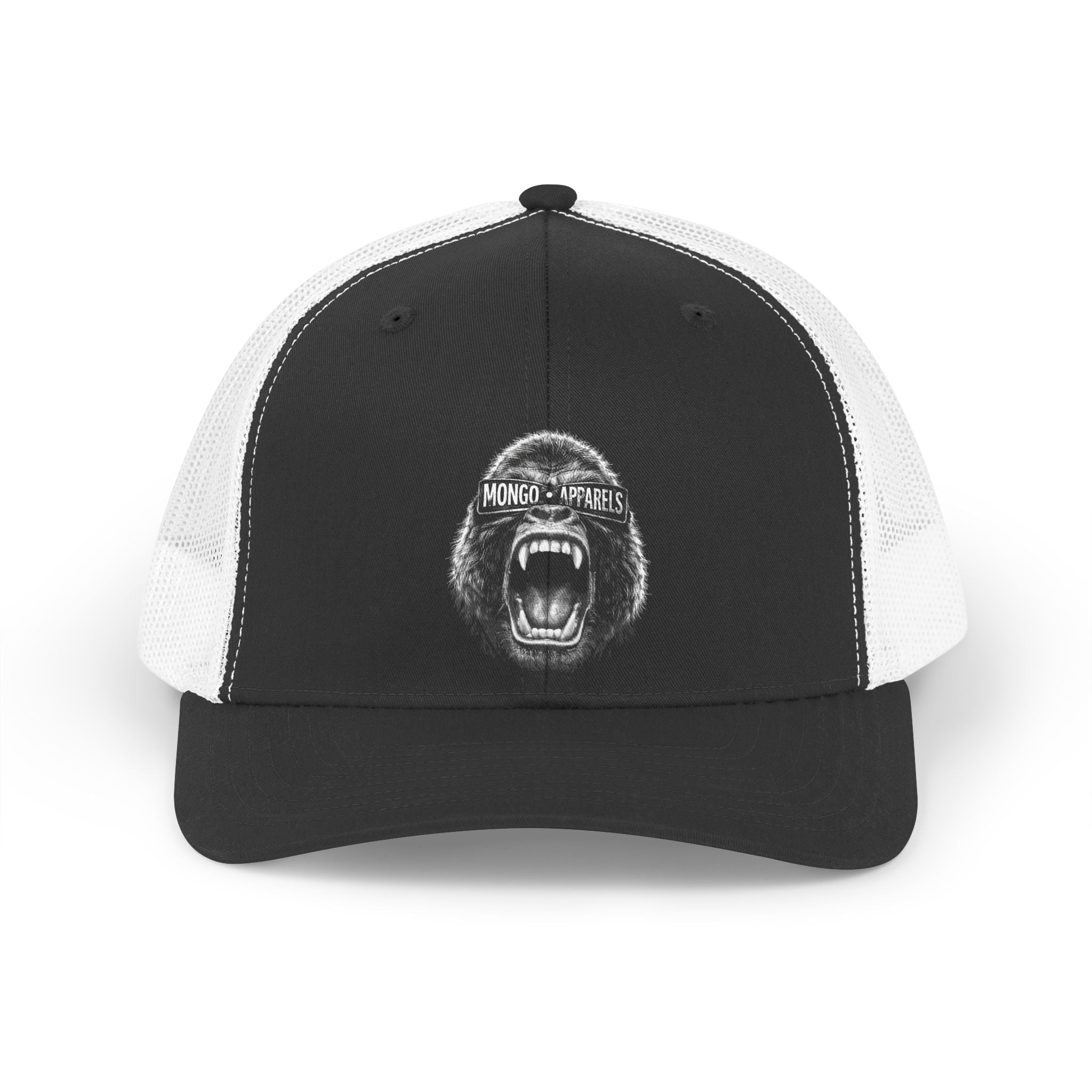 Retro Trucker Hat — Screaming Gorilla Graphic with 'Monroe & Saffers' Shades