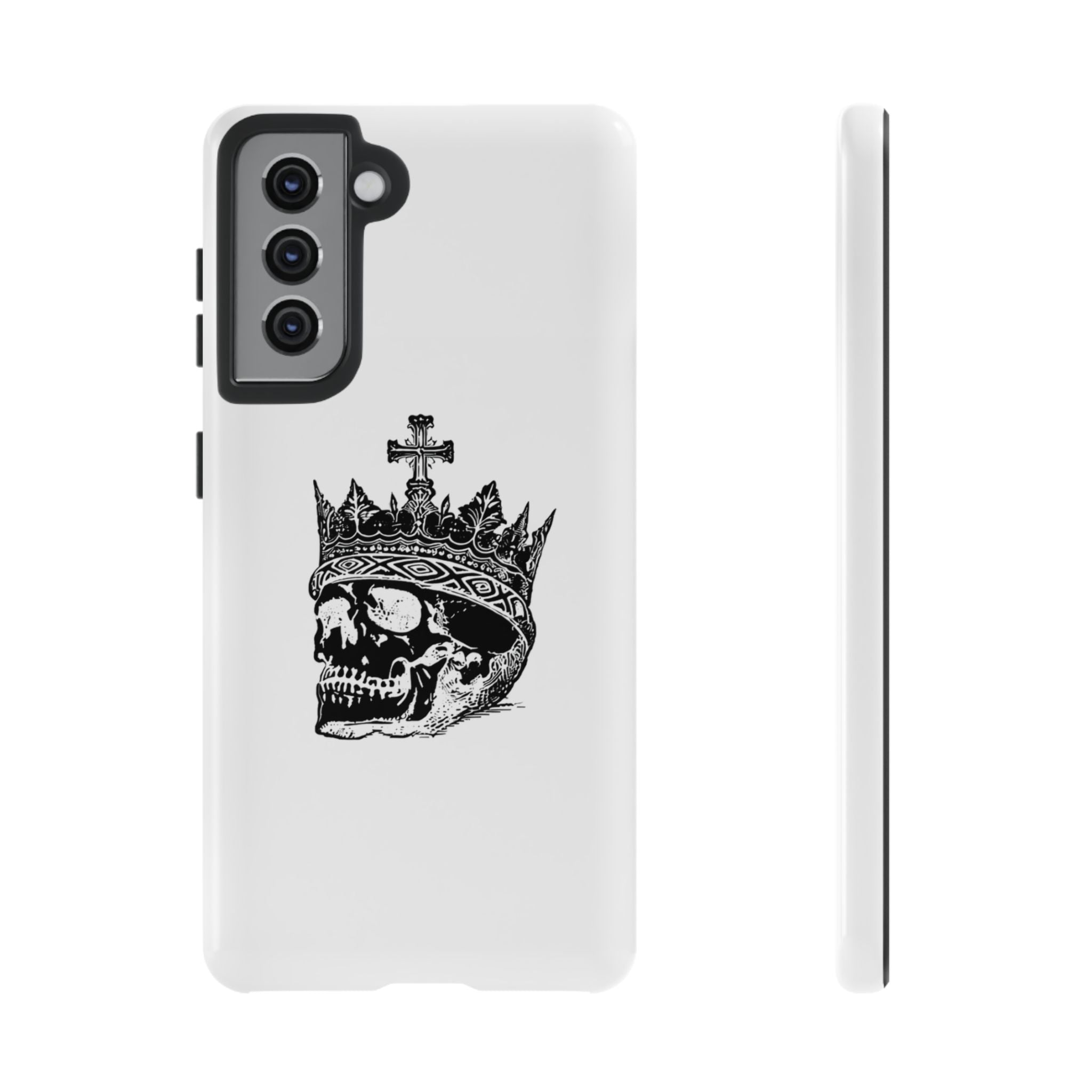 Skull King Phone Case – Gothic Crowned Skull Tough Case