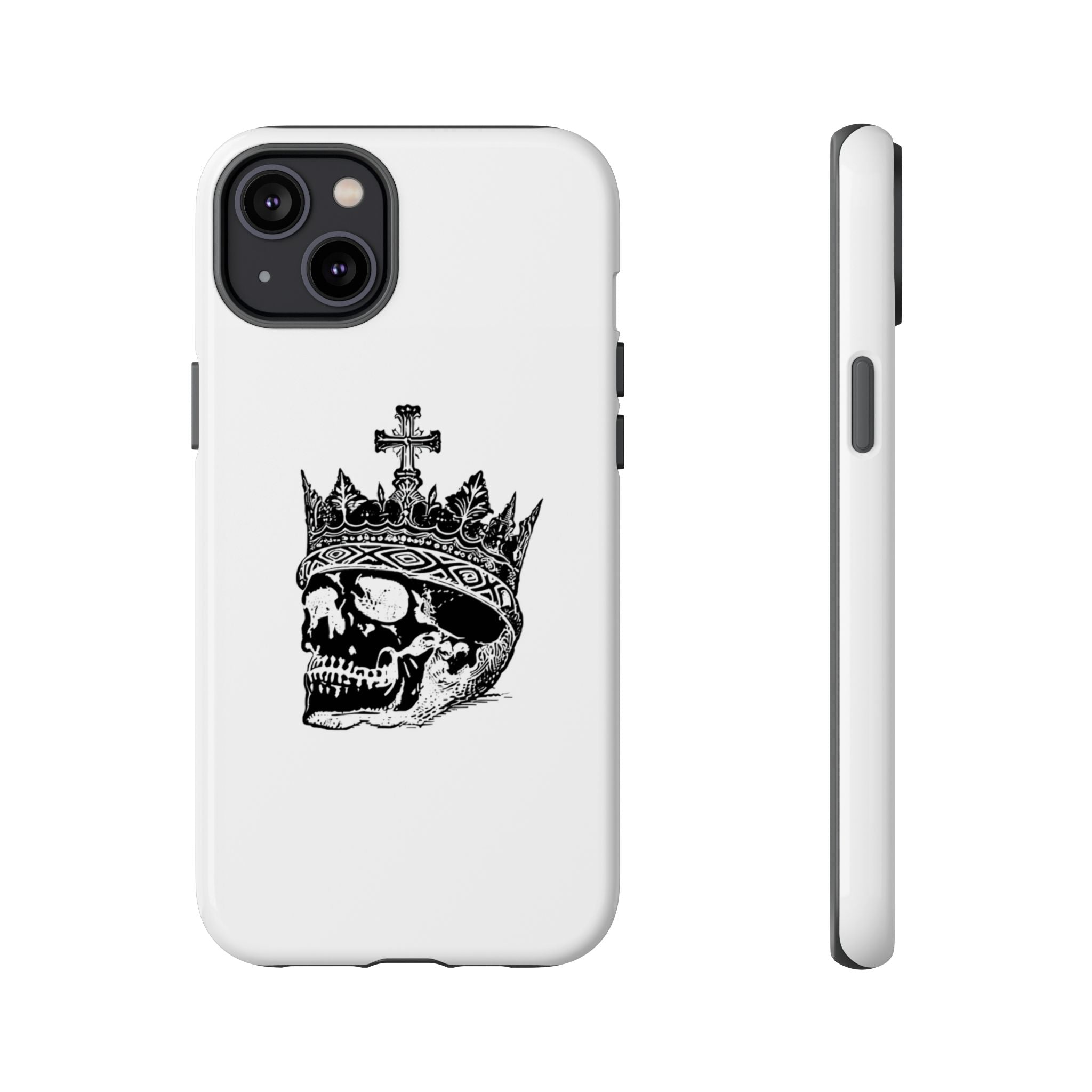 Skull King Phone Case – Gothic Crowned Skull Tough Case