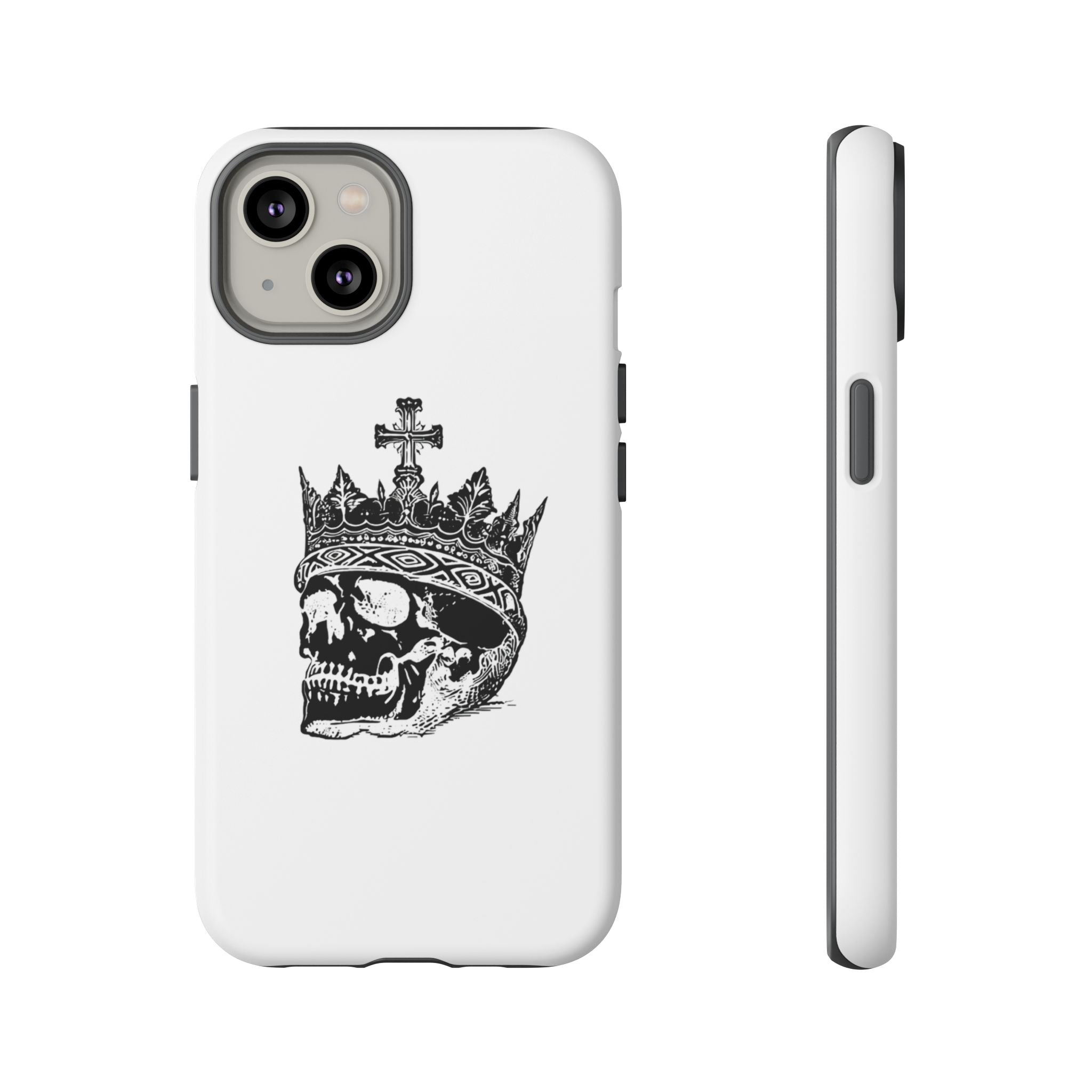 Skull King Phone Case – Gothic Crowned Skull Tough Case