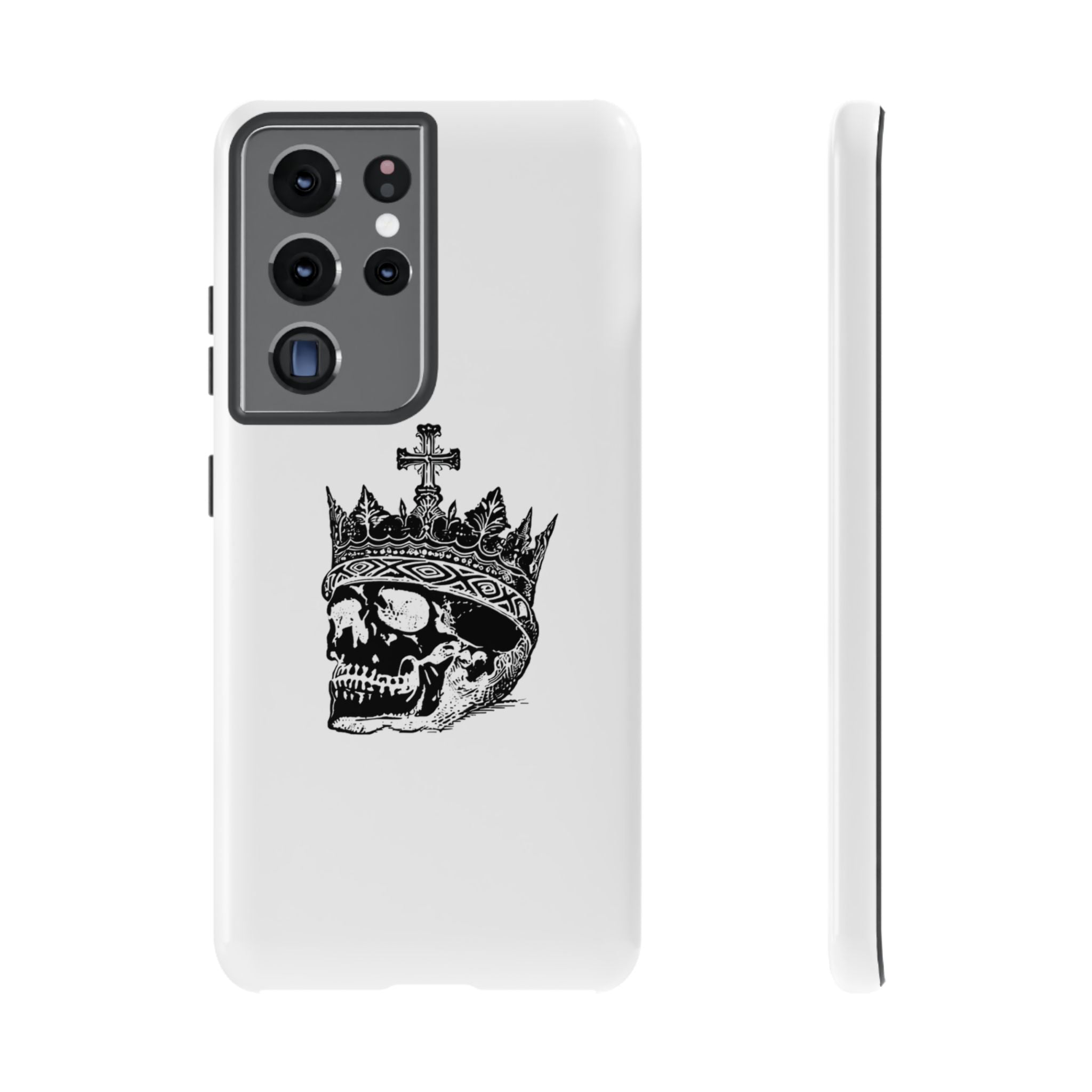 Skull King Phone Case – Gothic Crowned Skull Tough Case