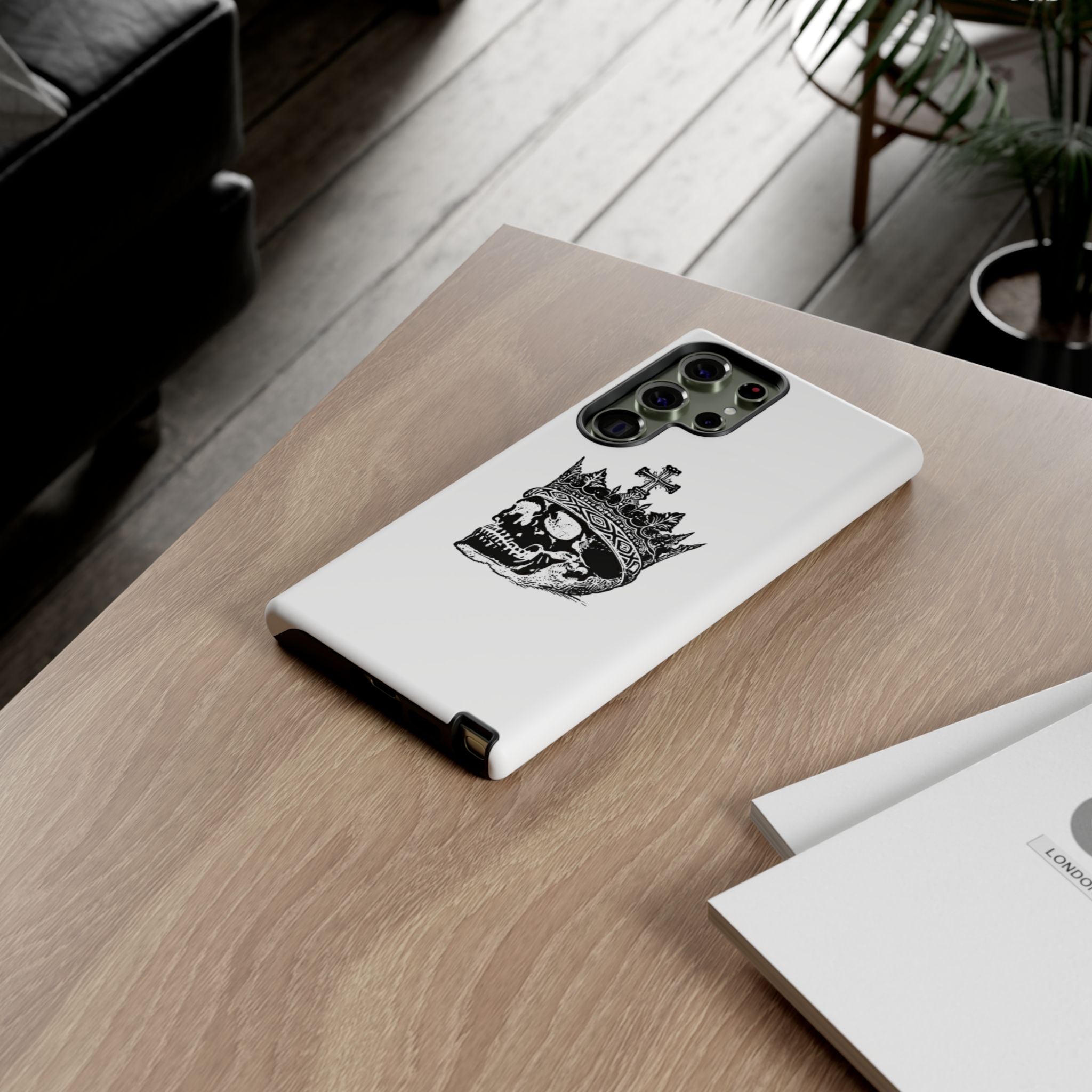 Skull King Phone Case – Gothic Crowned Skull Tough Case