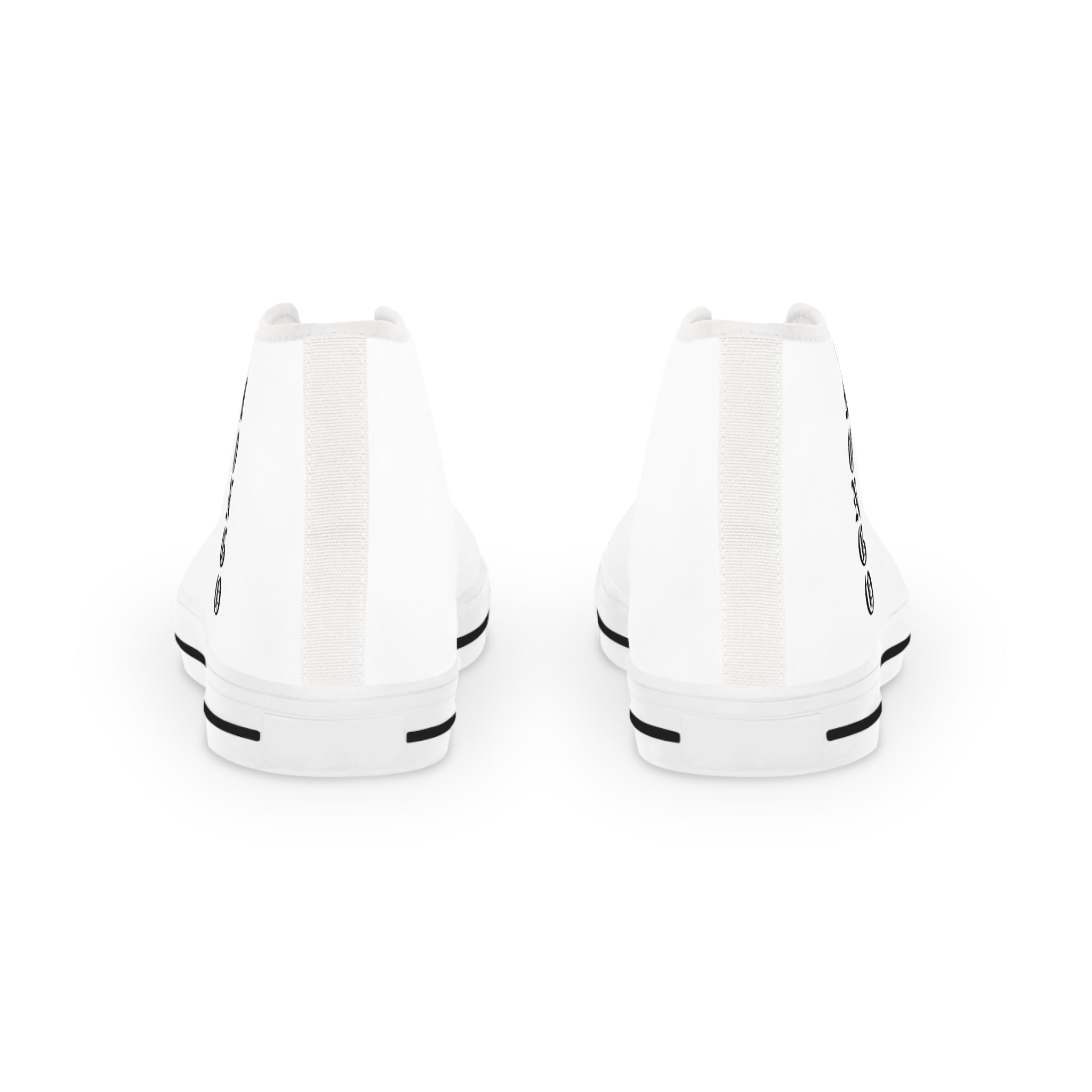 High Top Sneakers — Minimal White Casual Men’s Canvas Shoes