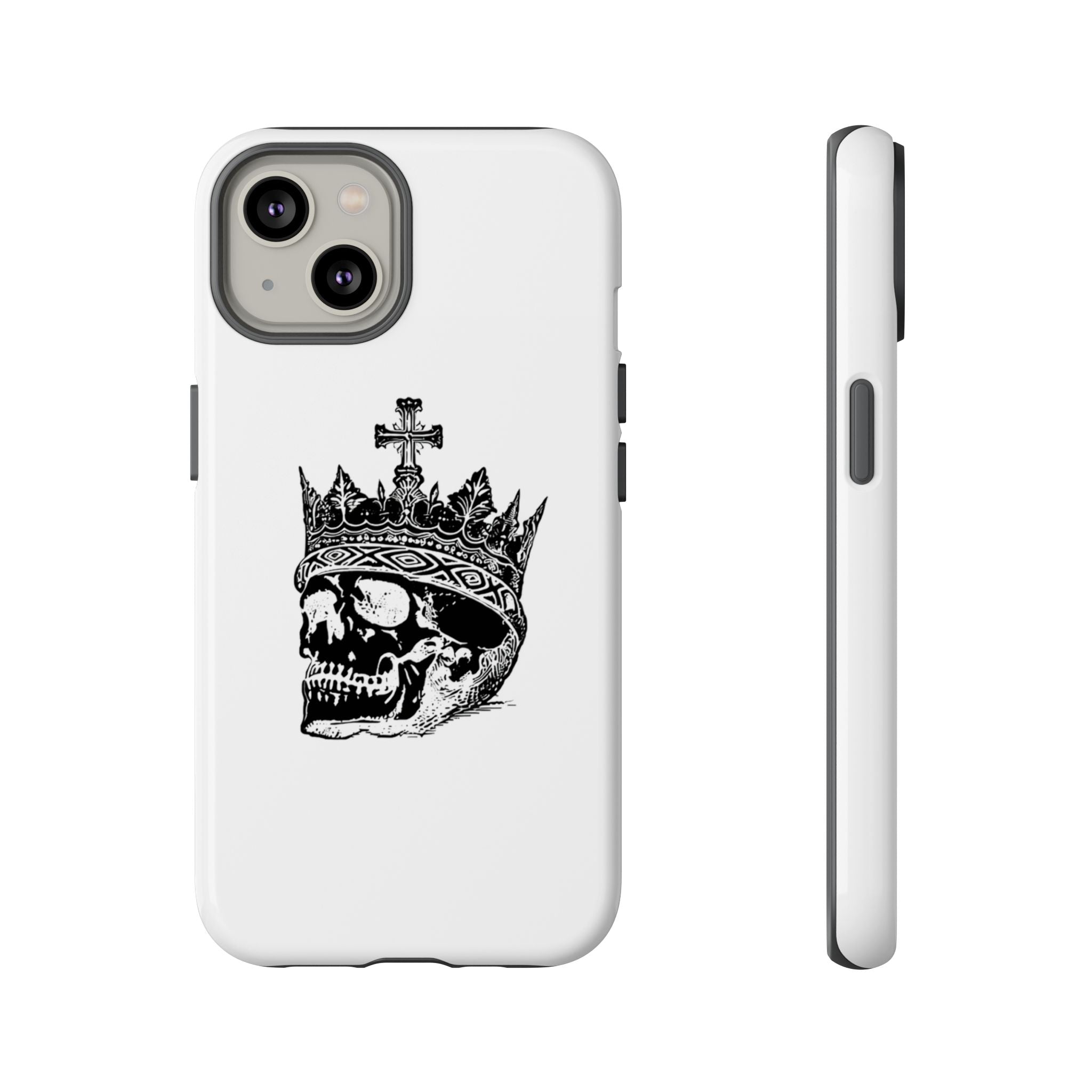 Skull King Phone Case – Gothic Crowned Skull Tough Case