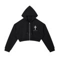 Cropped,Zip up,hoodie,Christian,Religious,Faith