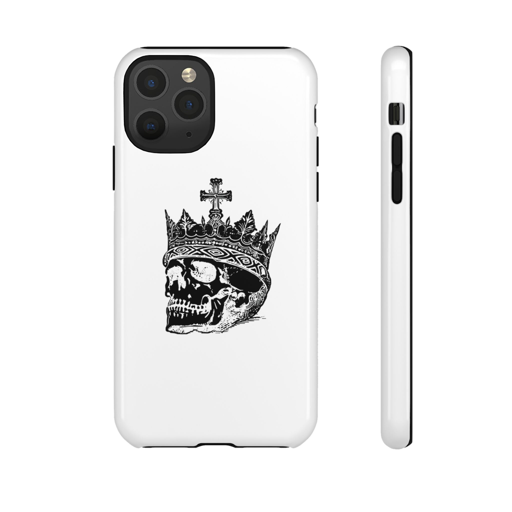 Skull King Phone Case – Gothic Crowned Skull Tough Case