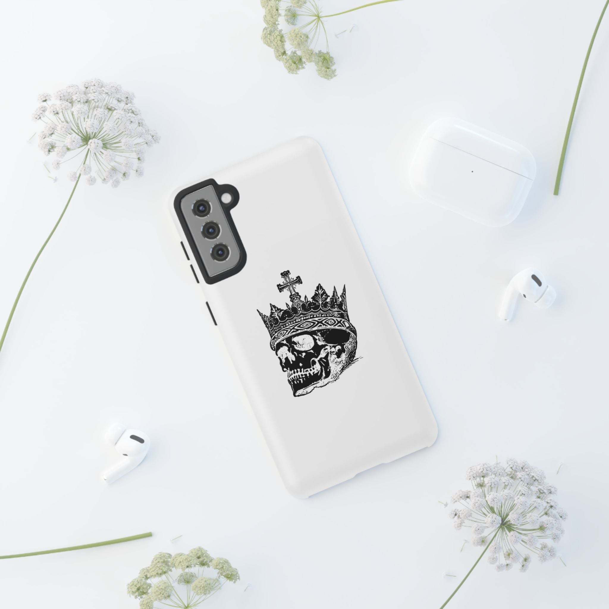 Skull King Phone Case – Gothic Crowned Skull Tough Case