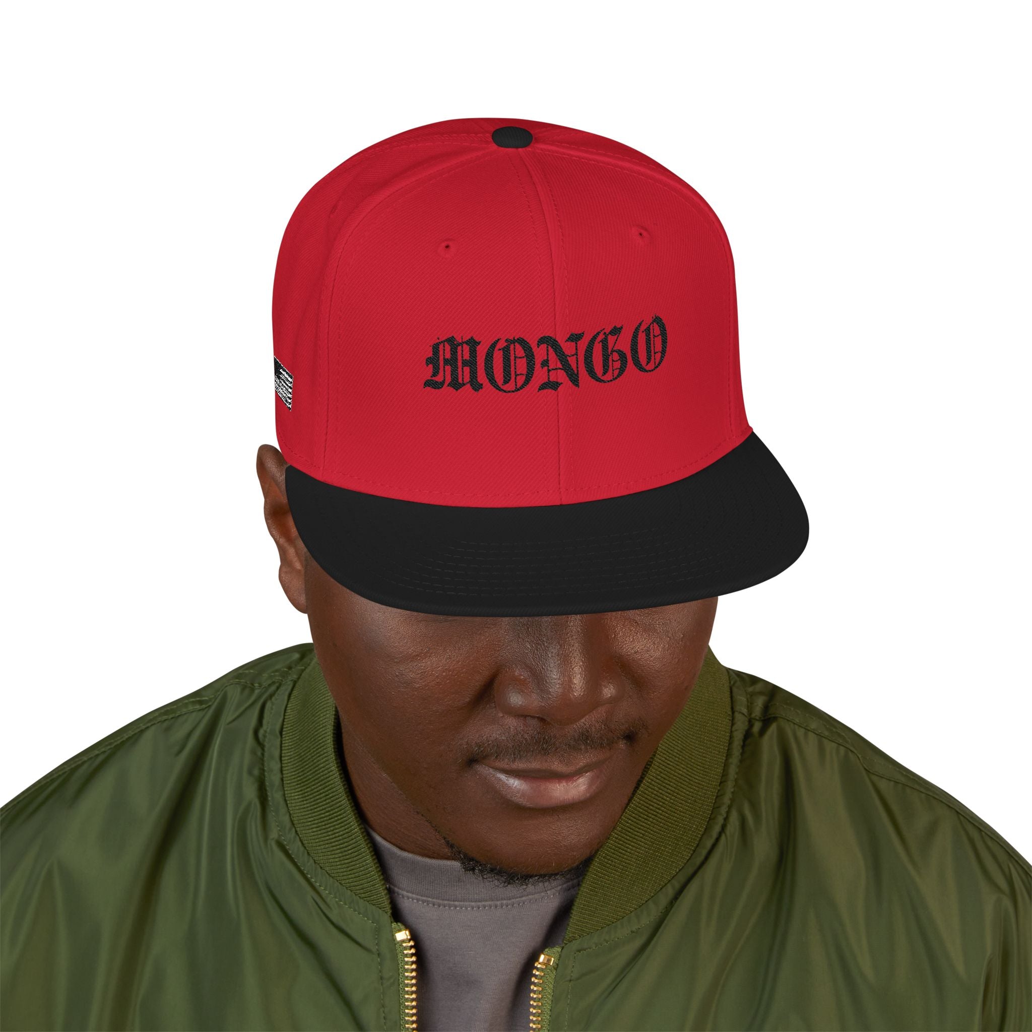Embroidered Gothic Snapback Hat – Black & Gray Streetwear Cap