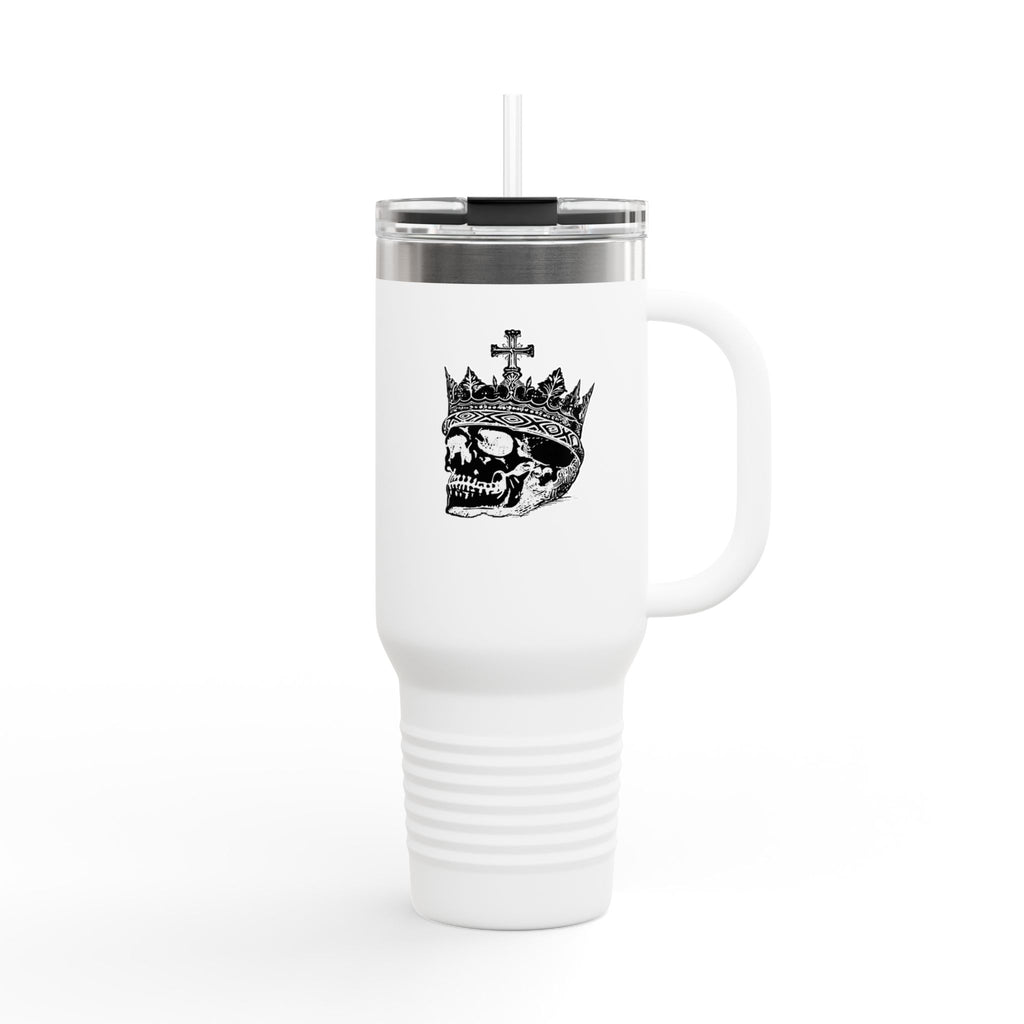 40oz Insulated Travel Mug — Skull with Crown Graphic Stainless Tumbler