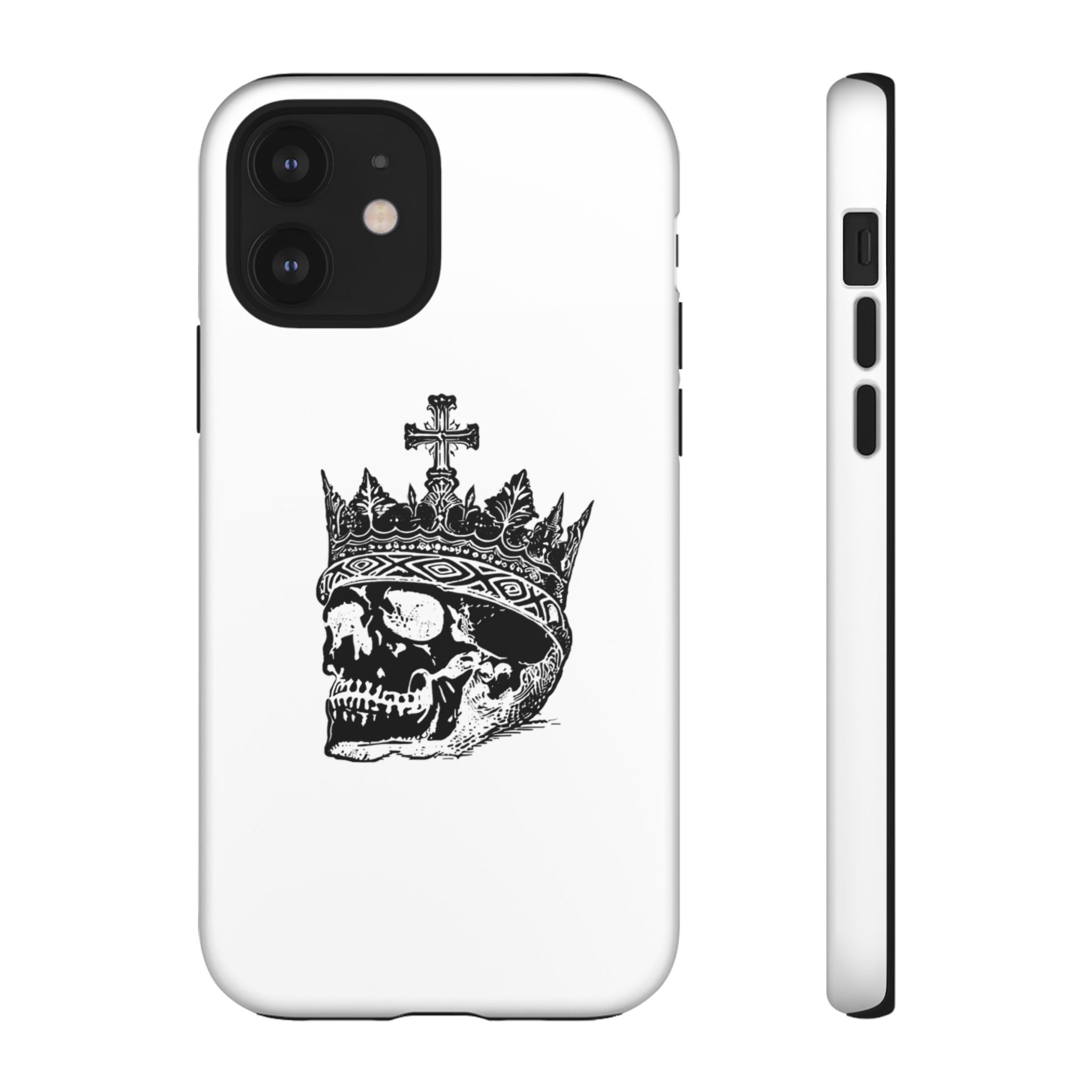 Skull King Phone Case – Gothic Crowned Skull Tough Case
