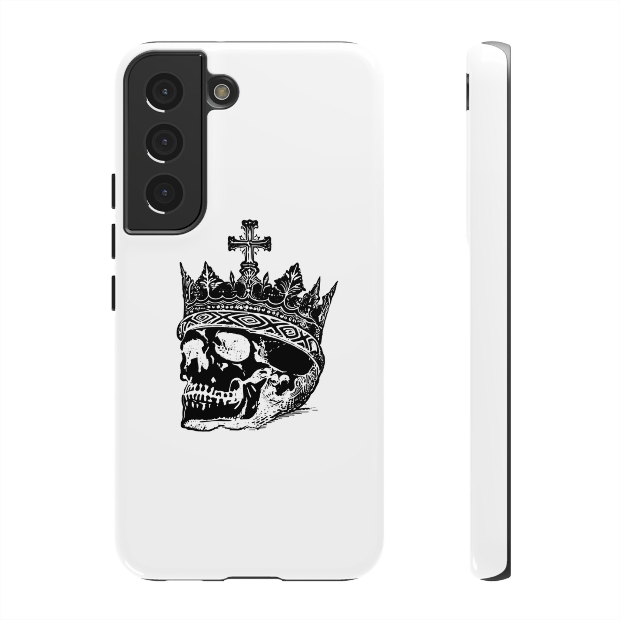 Skull King Phone Case – Gothic Crowned Skull Tough Case