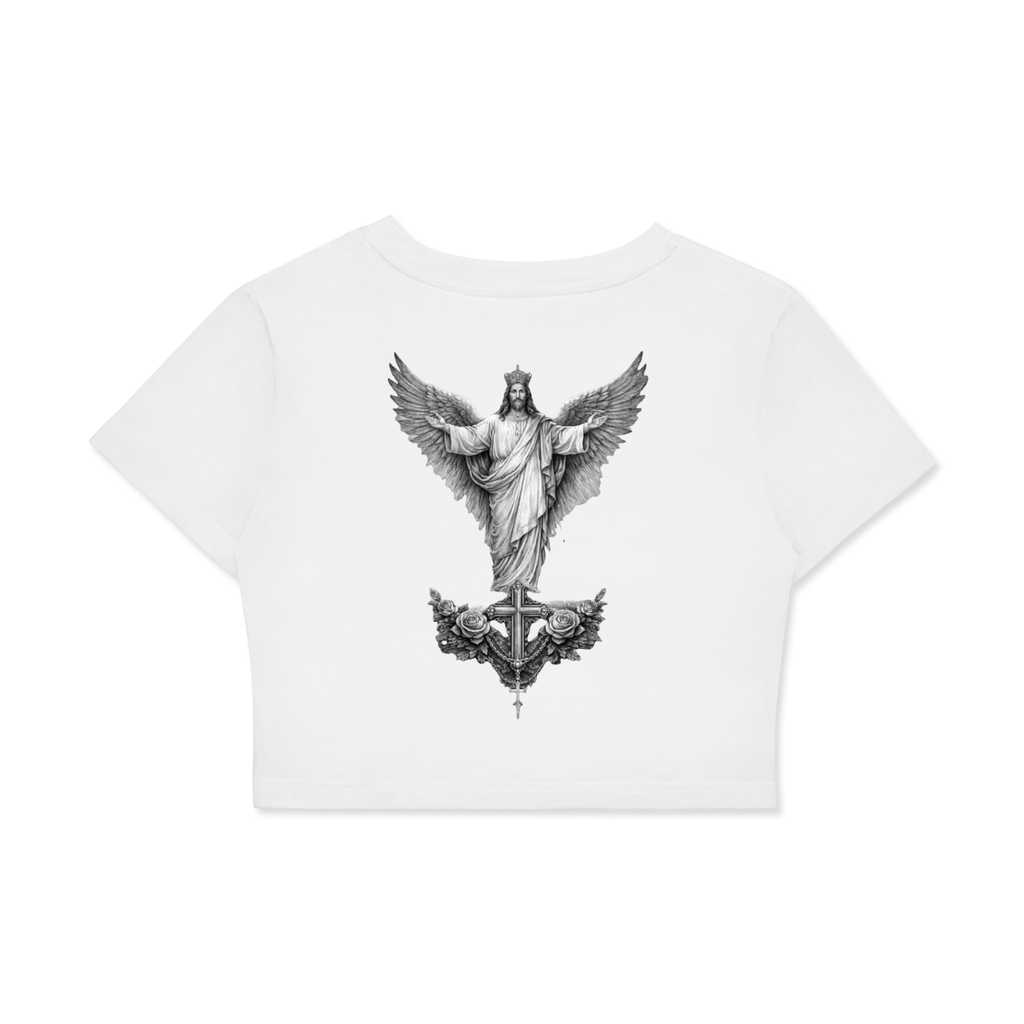 Fitted Crop Cotton T-Shirt