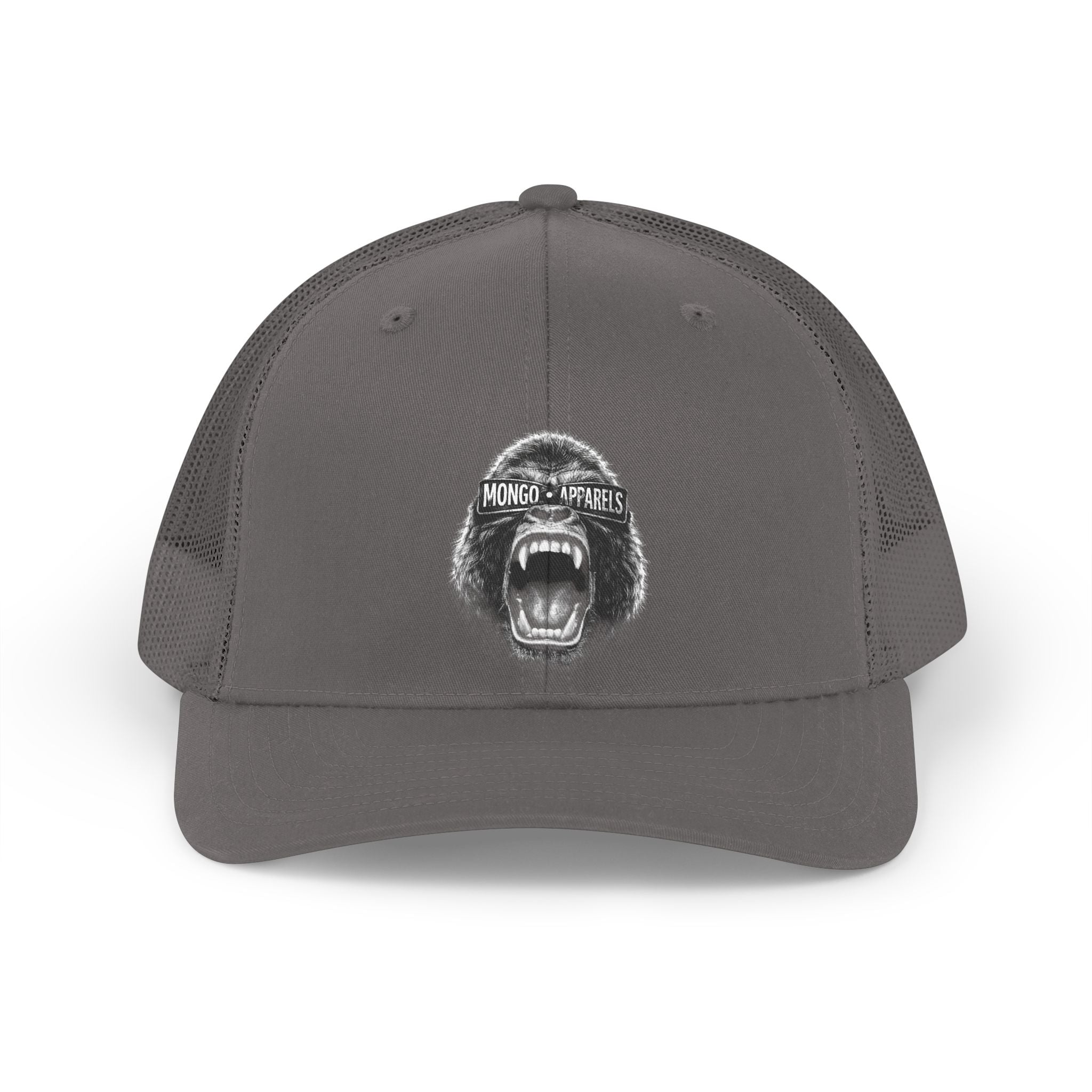 Retro Trucker Hat — Screaming Gorilla Graphic with 'Monroe & Saffers' Shades