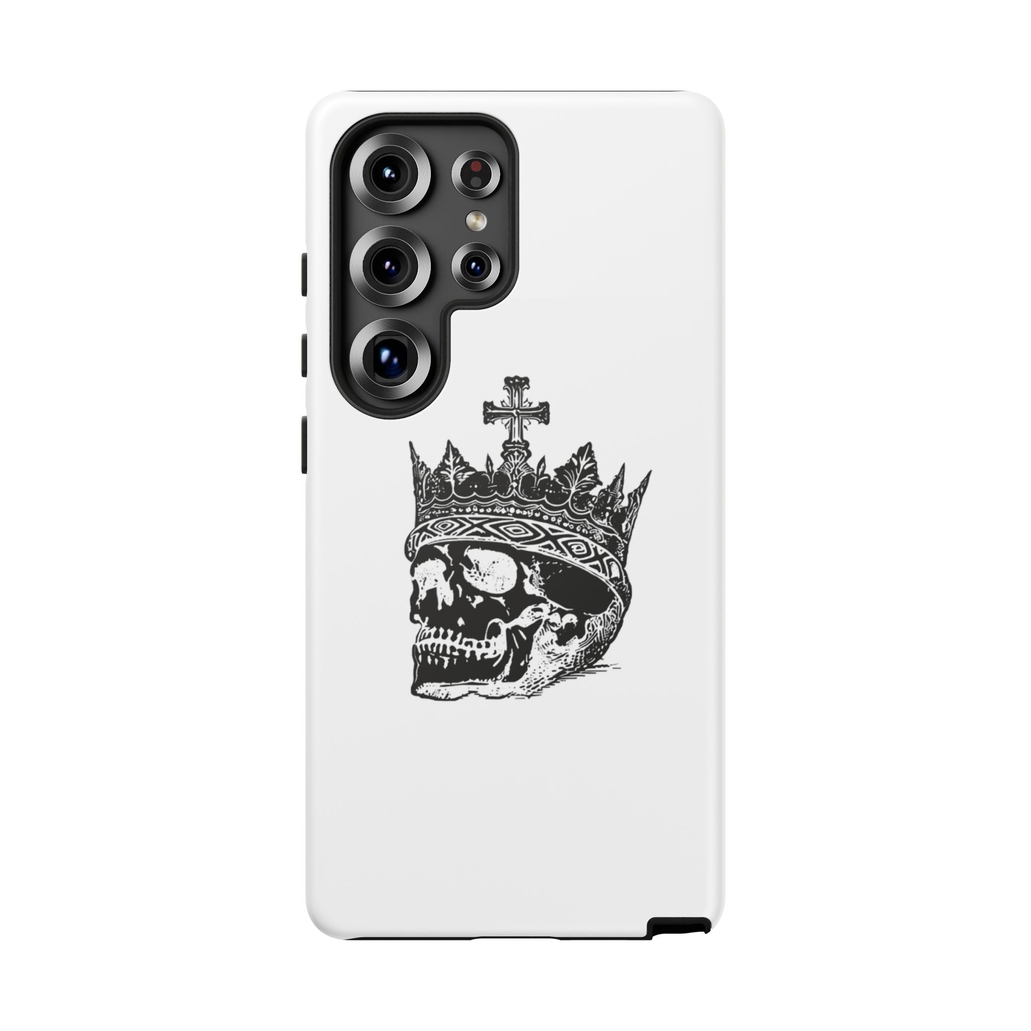 Skull King Phone Case – Gothic Crowned Skull Tough Case