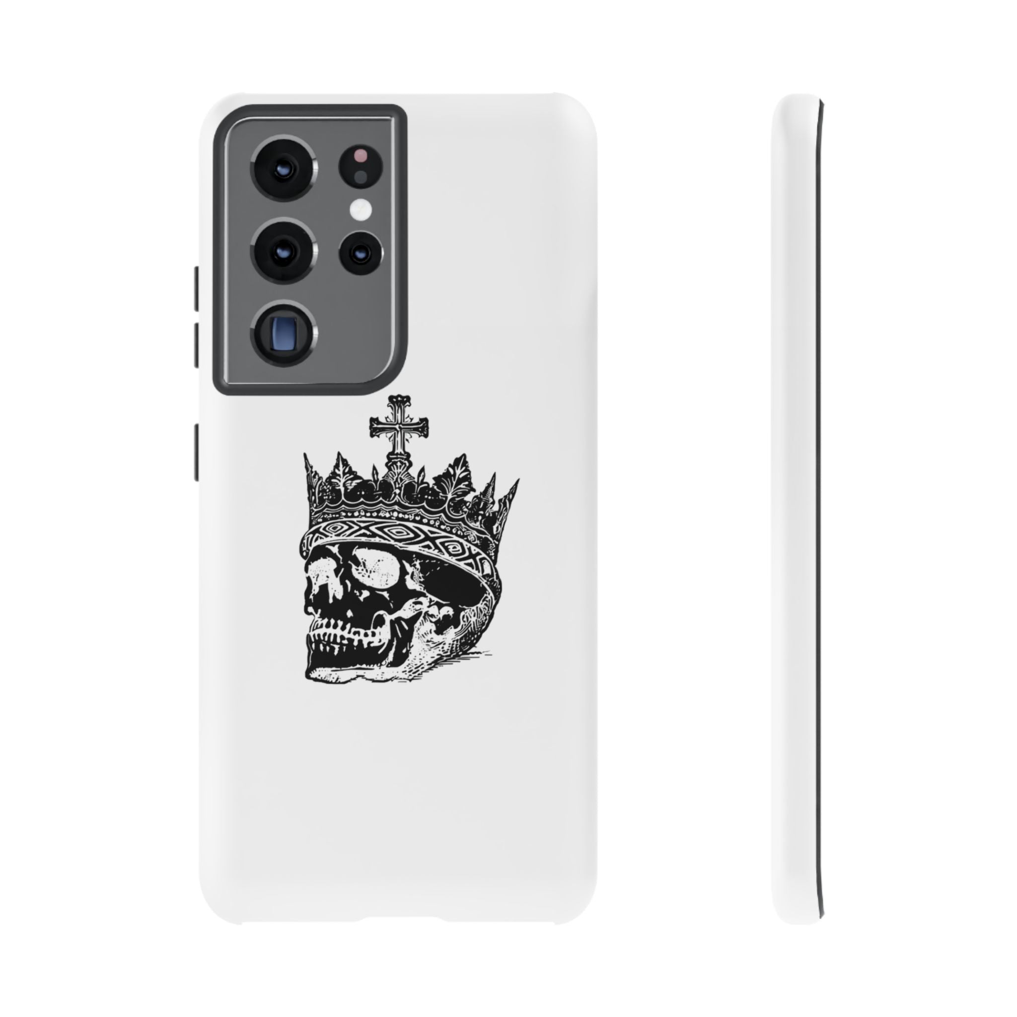 Skull King Phone Case – Gothic Crowned Skull Tough Case
