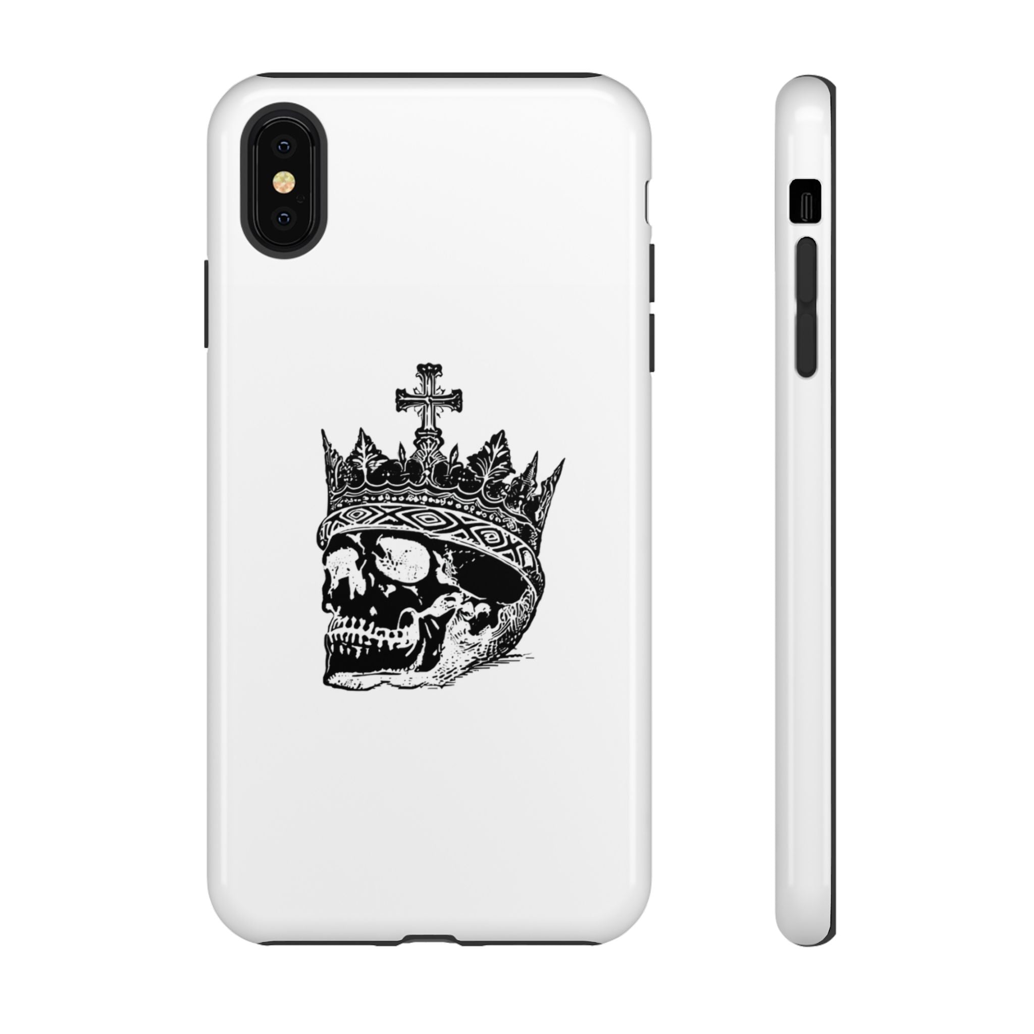 Skull King Phone Case – Gothic Crowned Skull Tough Case