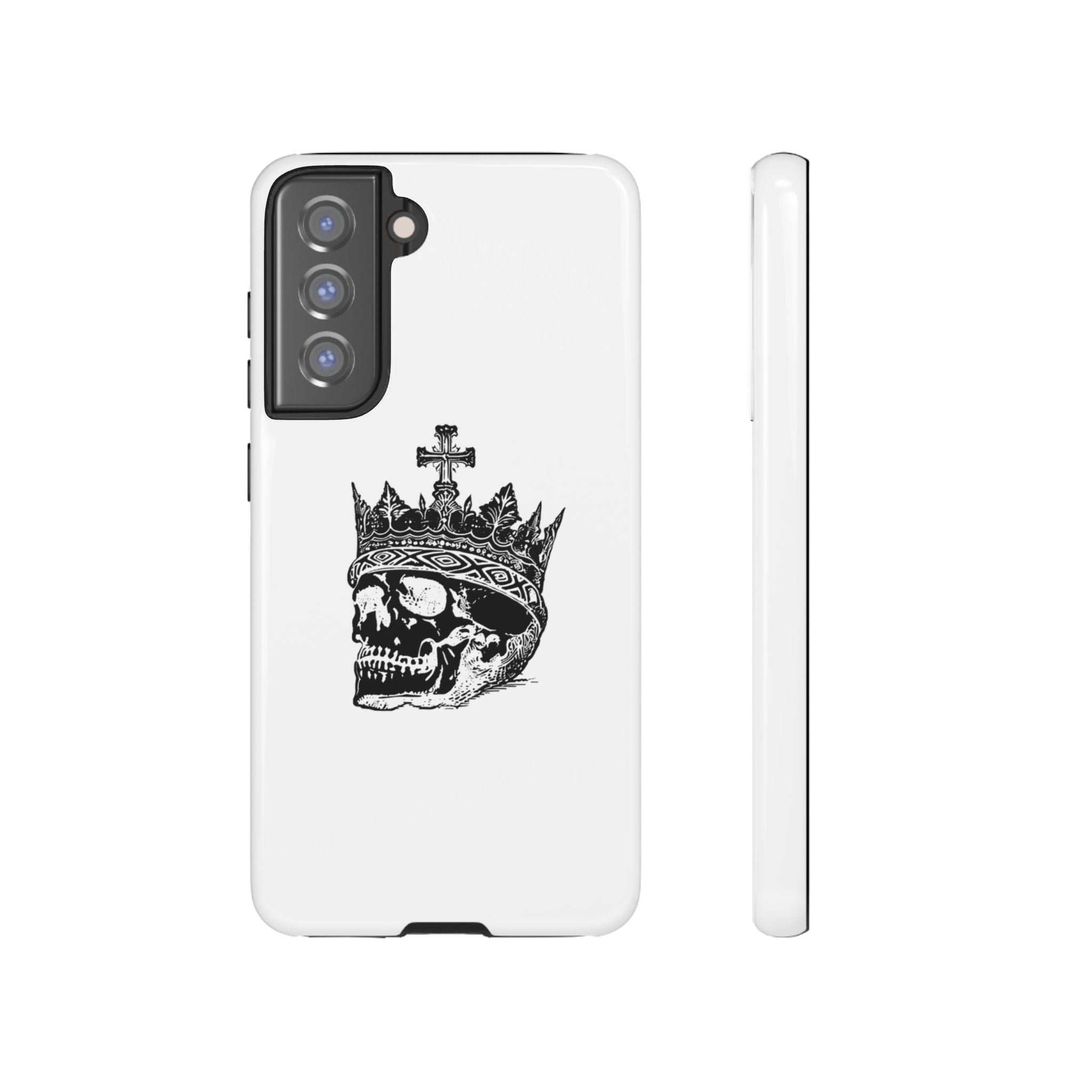 Skull King Phone Case – Gothic Crowned Skull Tough Case