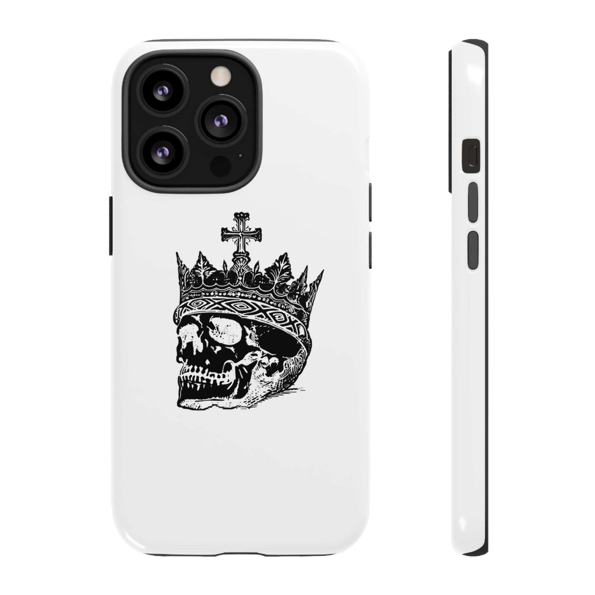 Skull King Phone Case – Gothic Crowned Skull Tough Case