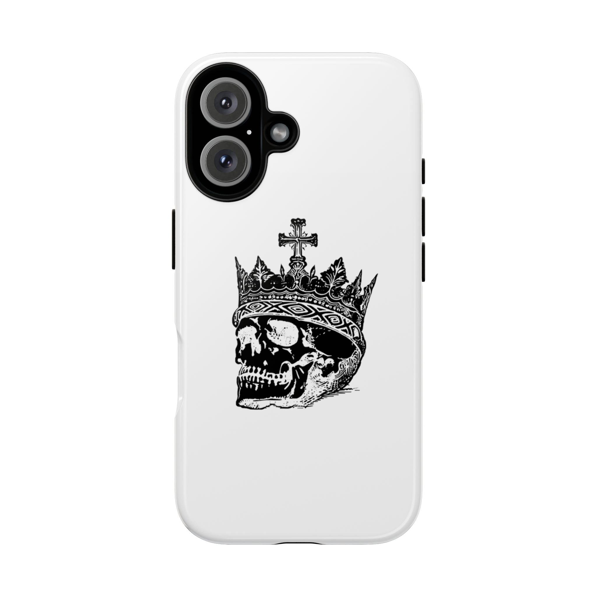 Skull King Phone Case – Gothic Crowned Skull Tough Case
