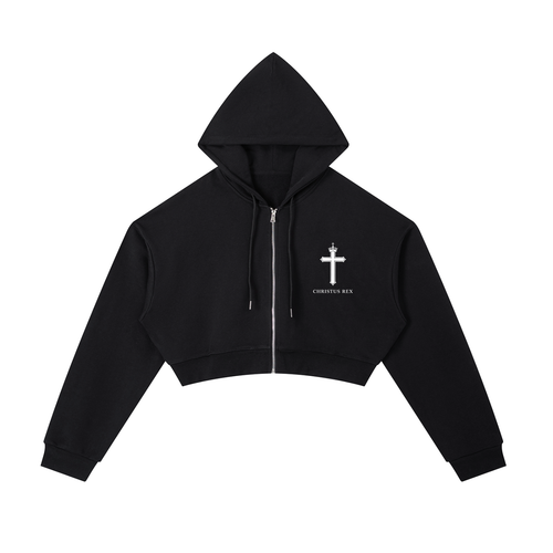 Zip up ,crop top,hoodie,Christian,Religious,Faith
