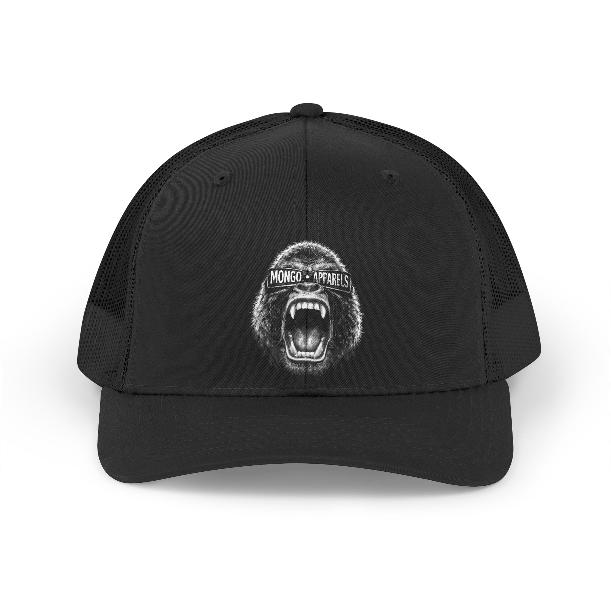 Retro Trucker Hat — Screaming Gorilla Graphic with 'Monroe & Saffers' Shades