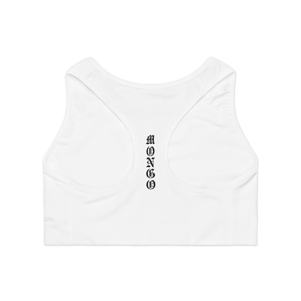 Sports Bra — Gothic "MONGO" Printed Racerback Activewear
