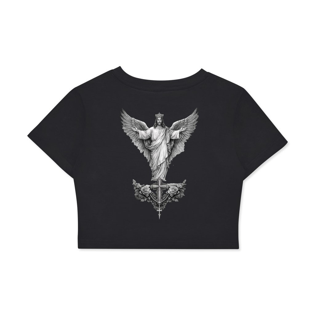 Fitted Crop Cotton T-Shirt