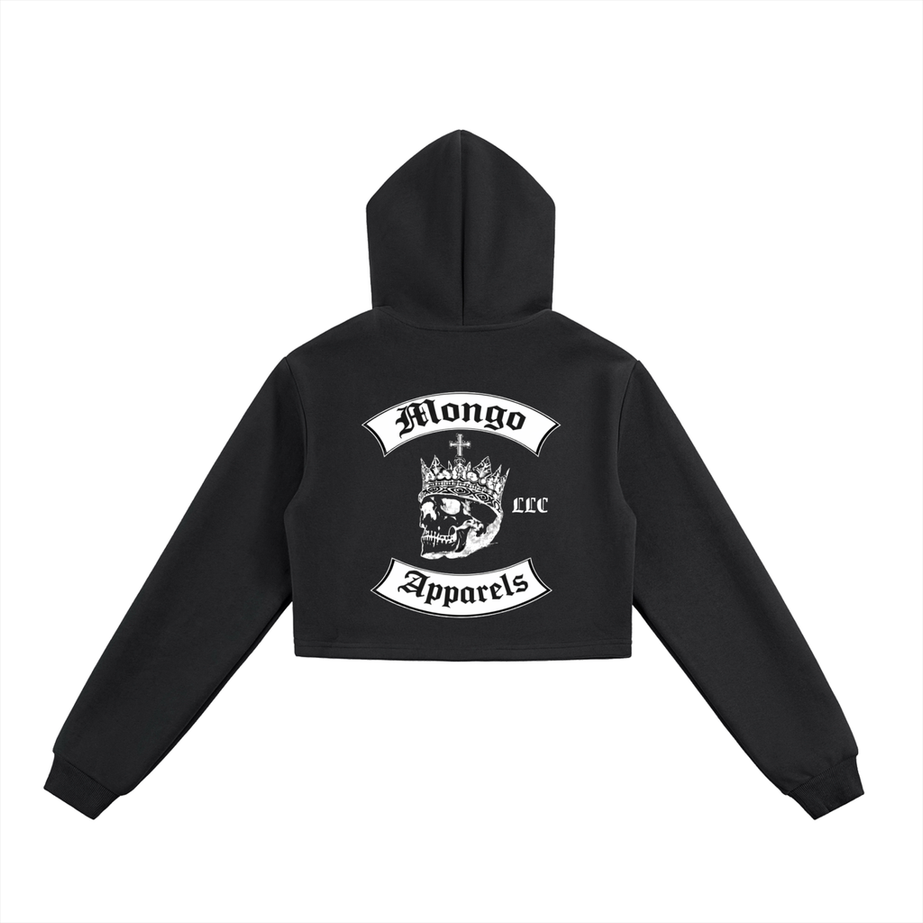 Essential Cropped Zip-Up Hoodie