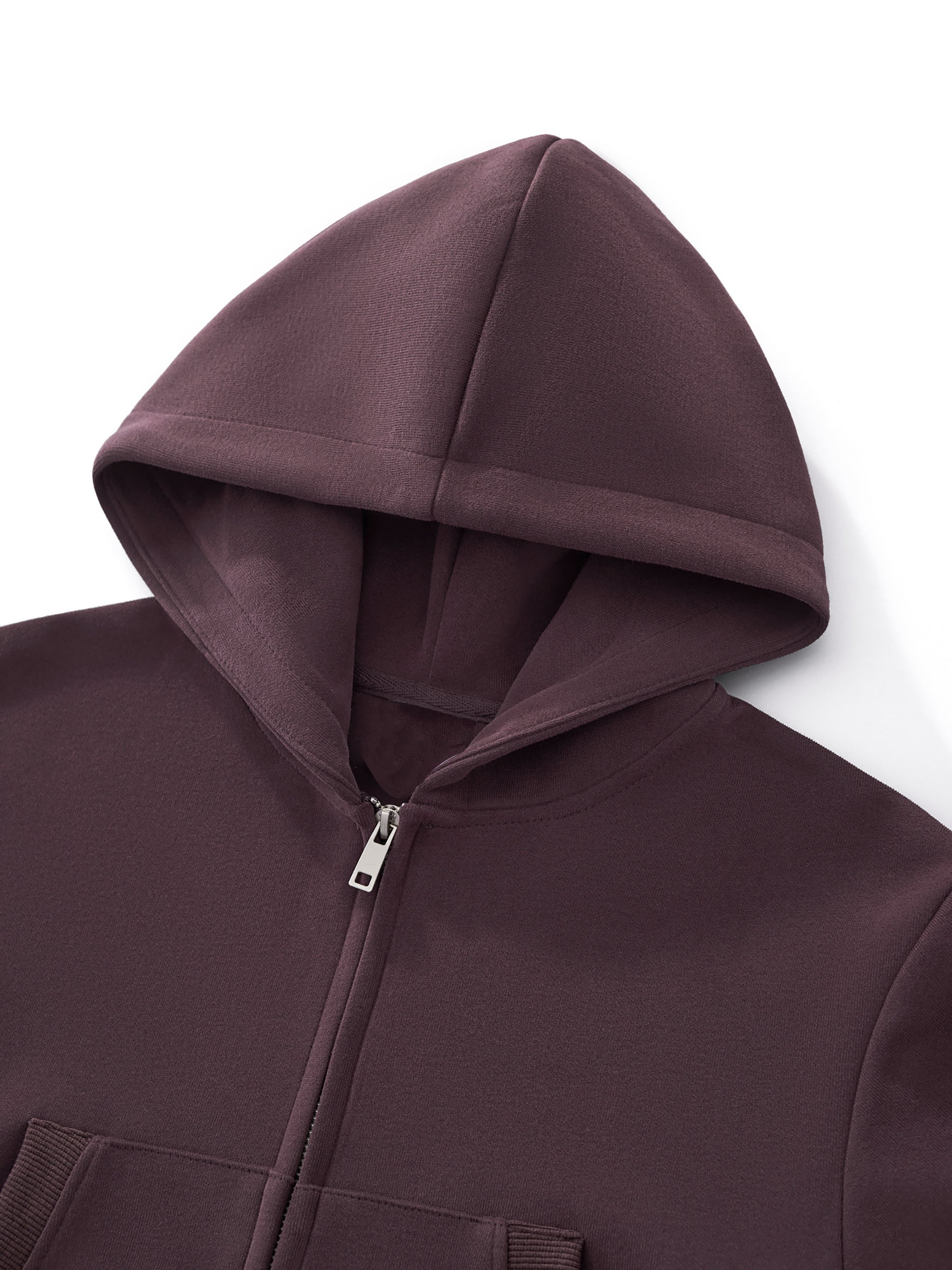Essential Cropped Zip-Up Hoodie